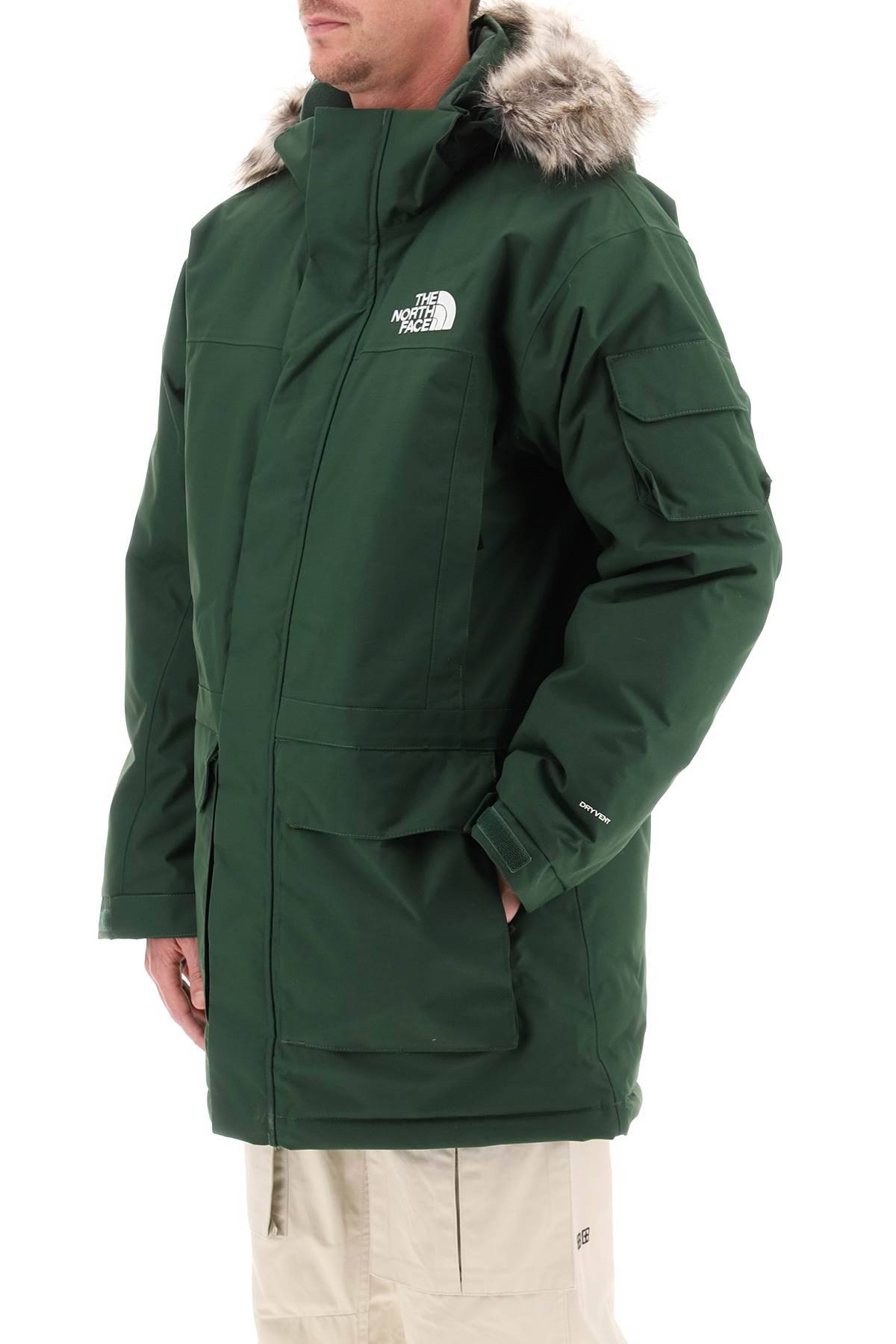 Shop The North Face Mcmurdo Hooded Padded Parka In Green