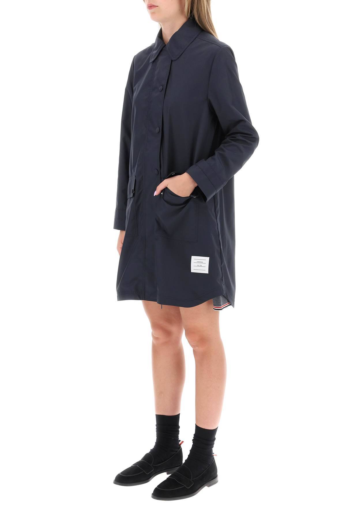 Shop Thom Browne Unlined Parka In Ripstop In Blue