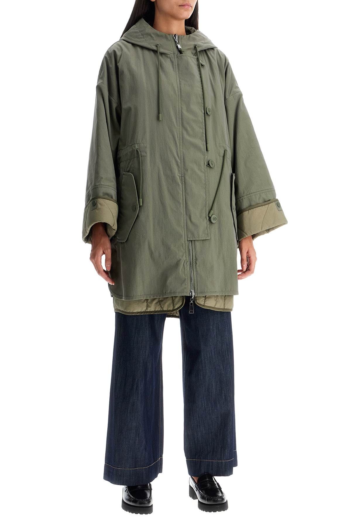 Shop Weekend Max Mara Reversible Hooded Parka With In Khaki