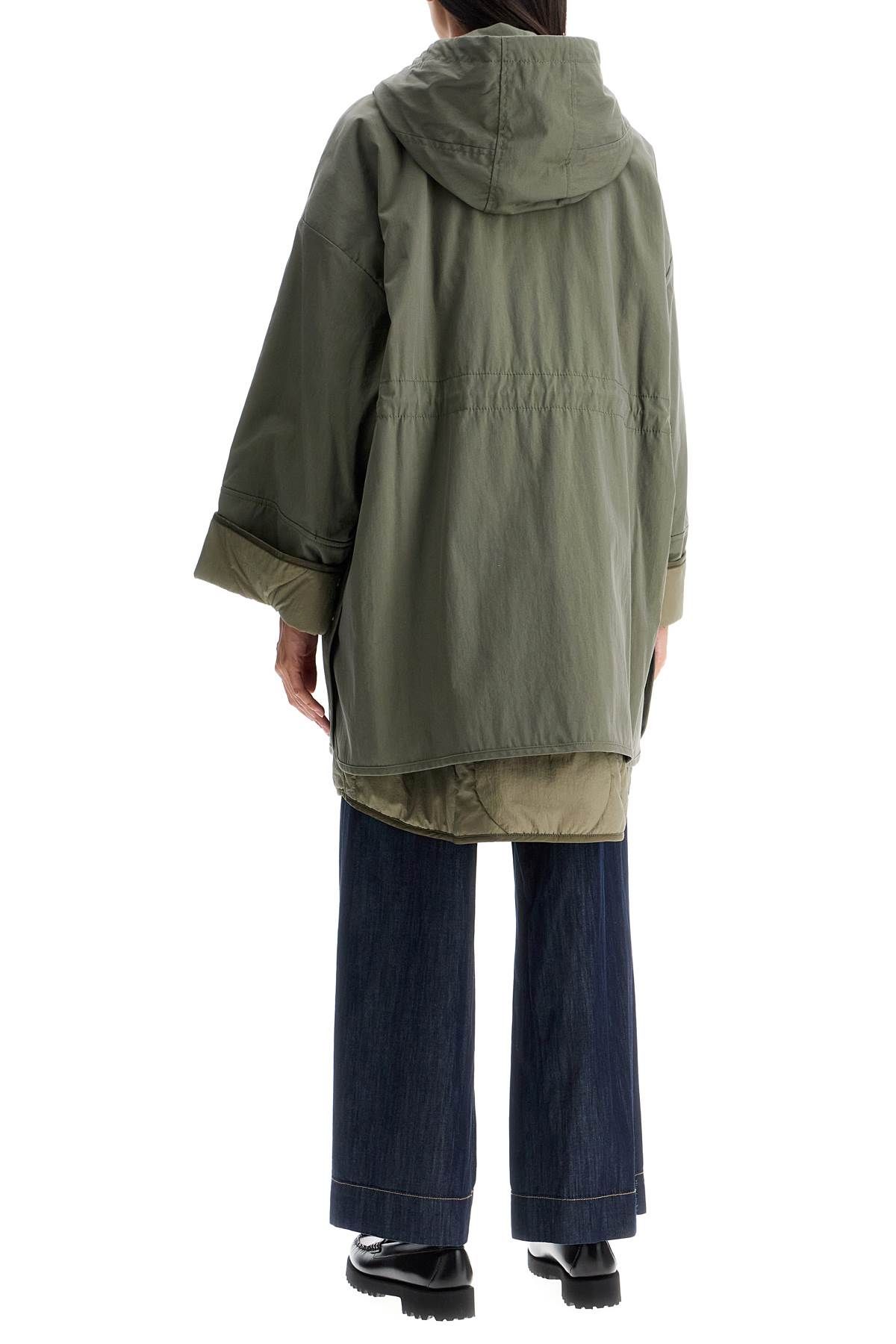 Shop Weekend Max Mara Reversible Hooded Parka With In Khaki