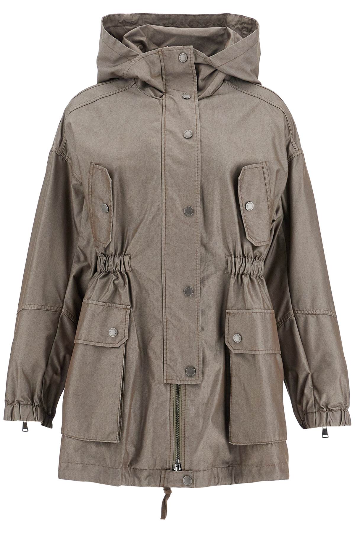 Shop Weekend Max Mara Convertible Midi Parka 'ol In Green