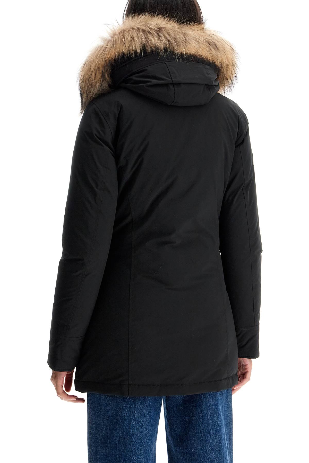 Shop Woolrich Luxury Arctic Parka With Fur In Black