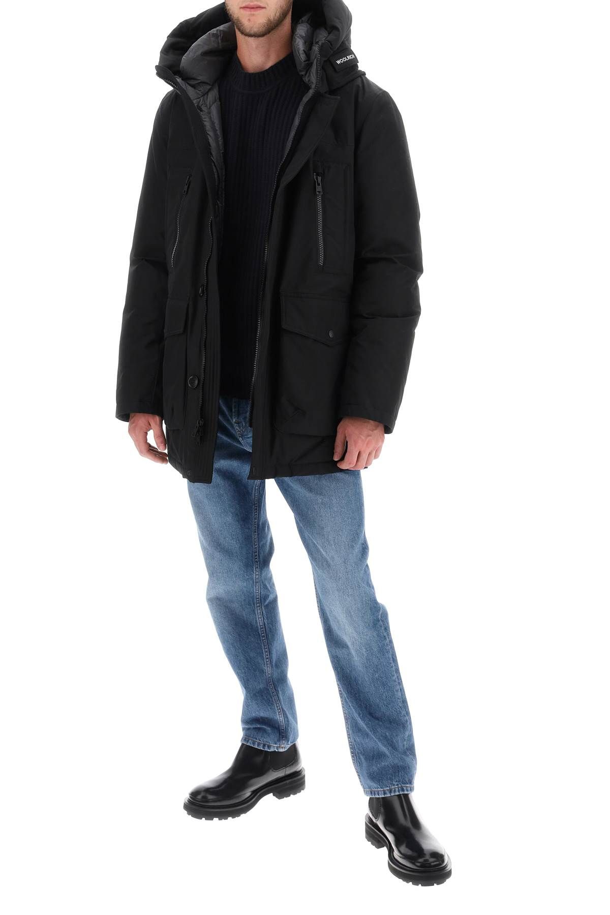 Shop Woolrich 'arctic' Parka In Ramar Fabric In Black