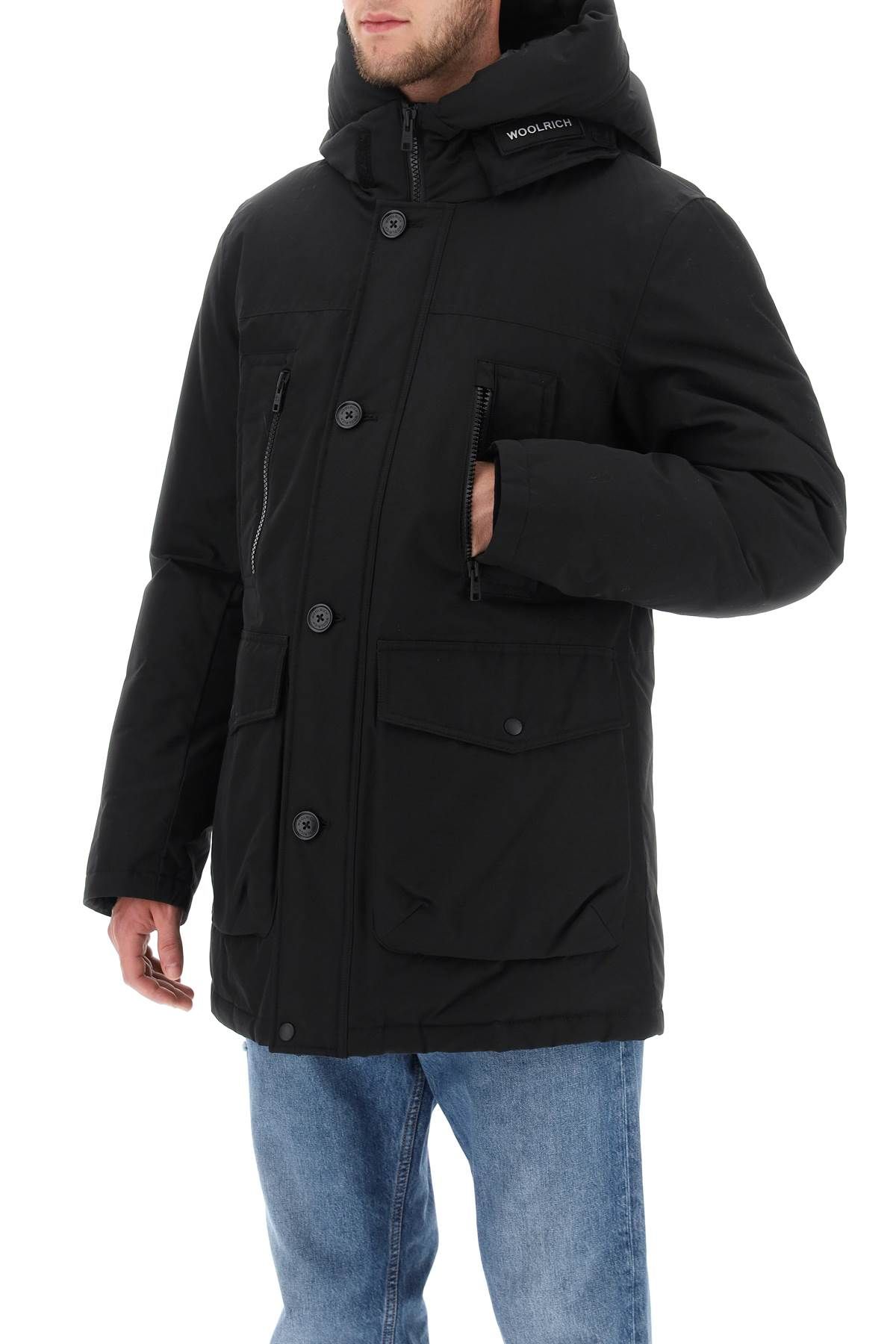 Shop Woolrich 'arctic' Parka In Ramar Fabric In Black