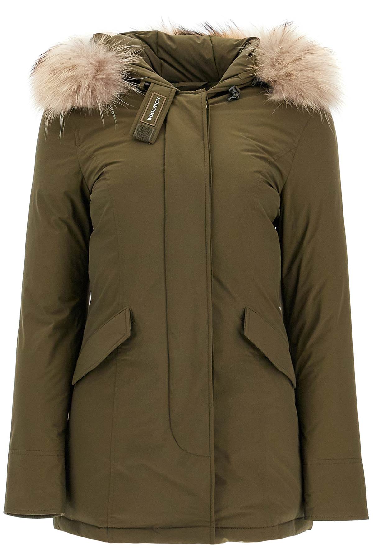 Shop Woolrich Luxury Arctic Parka With Fur In Khaki