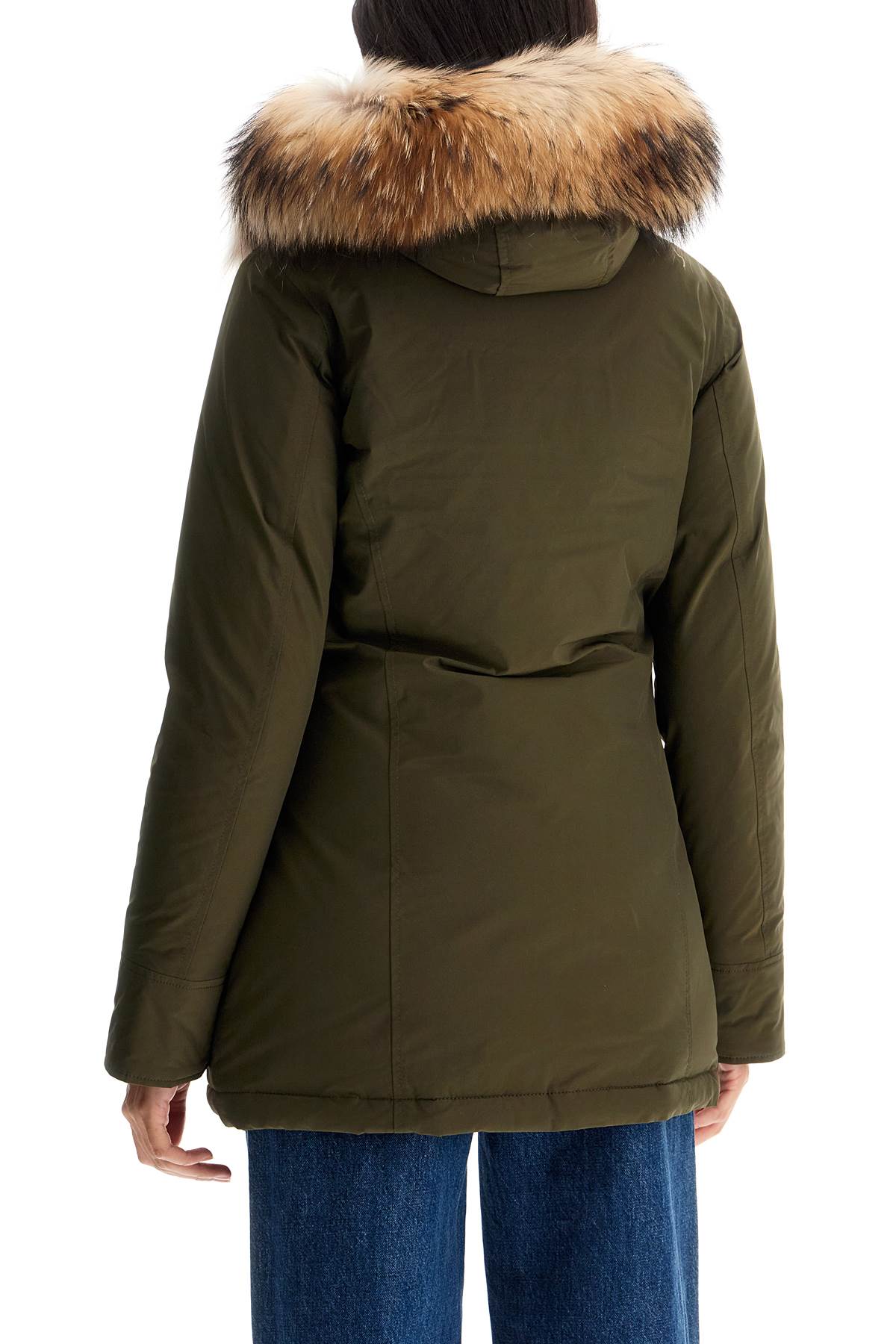 Shop Woolrich Luxury Arctic Parka With Fur In Khaki