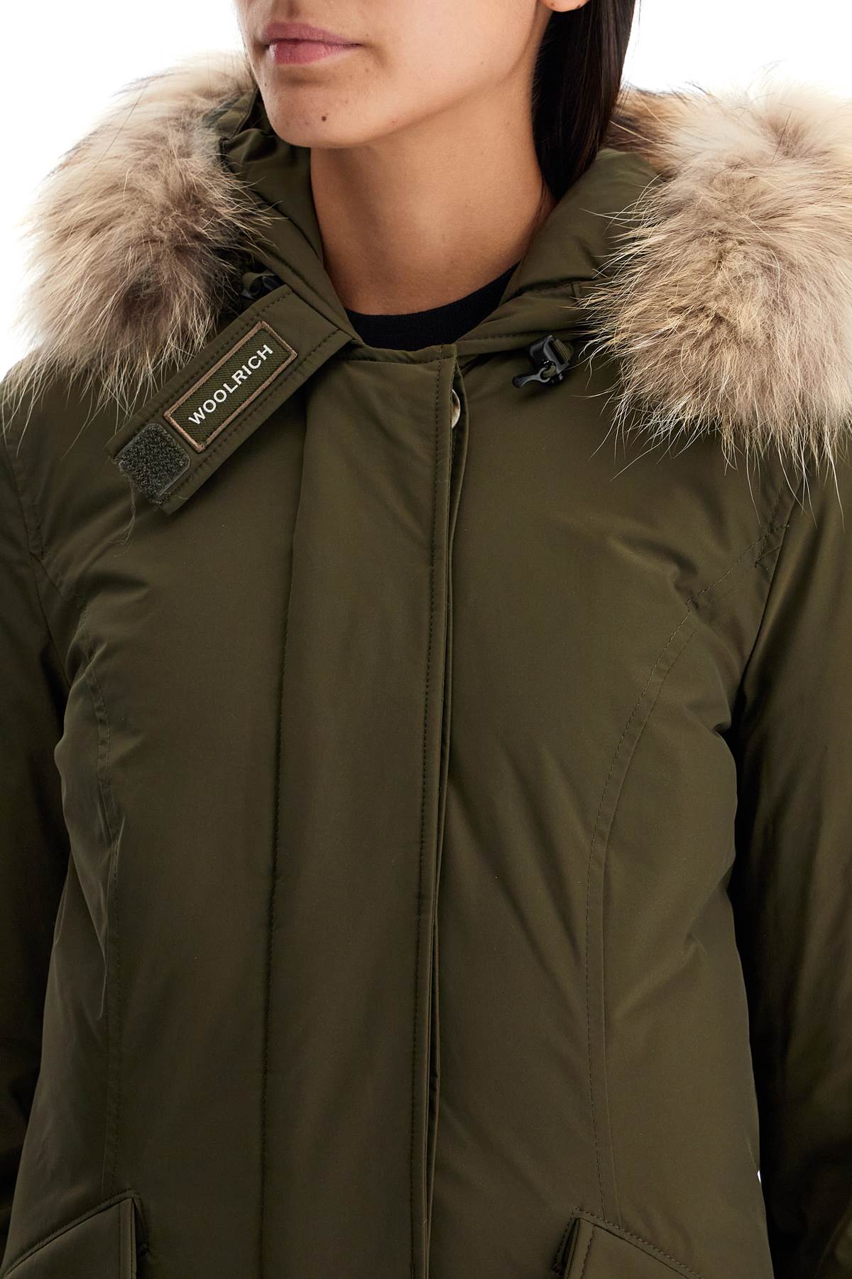 Shop Woolrich Luxury Arctic Parka With Fur In Khaki