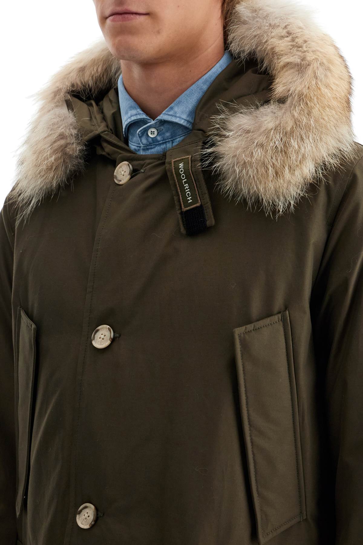 Shop Woolrich "arctic Parka In Ramar Cloth In Khaki