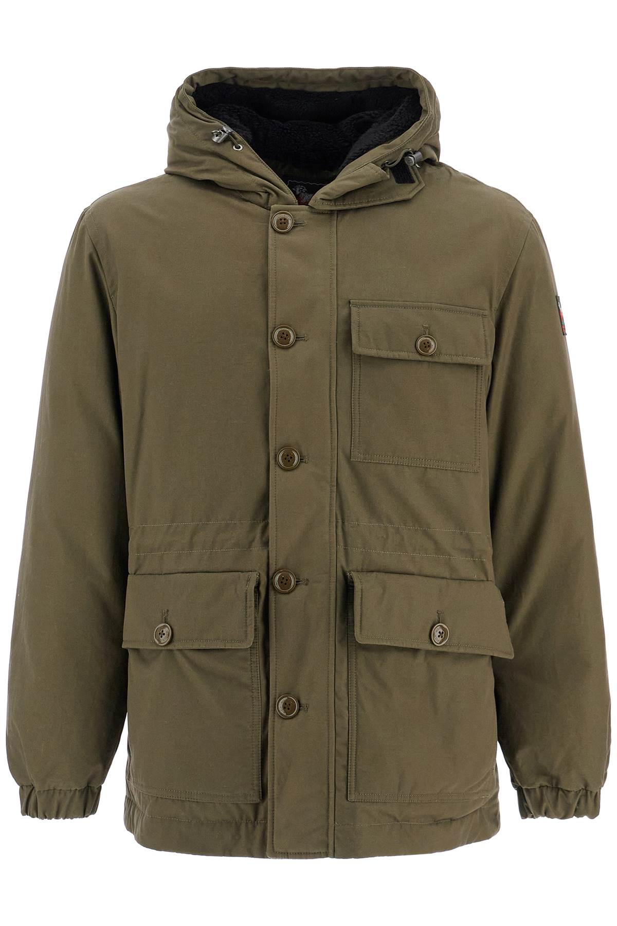 Shop Woolrich Short Byrd Parka In Green