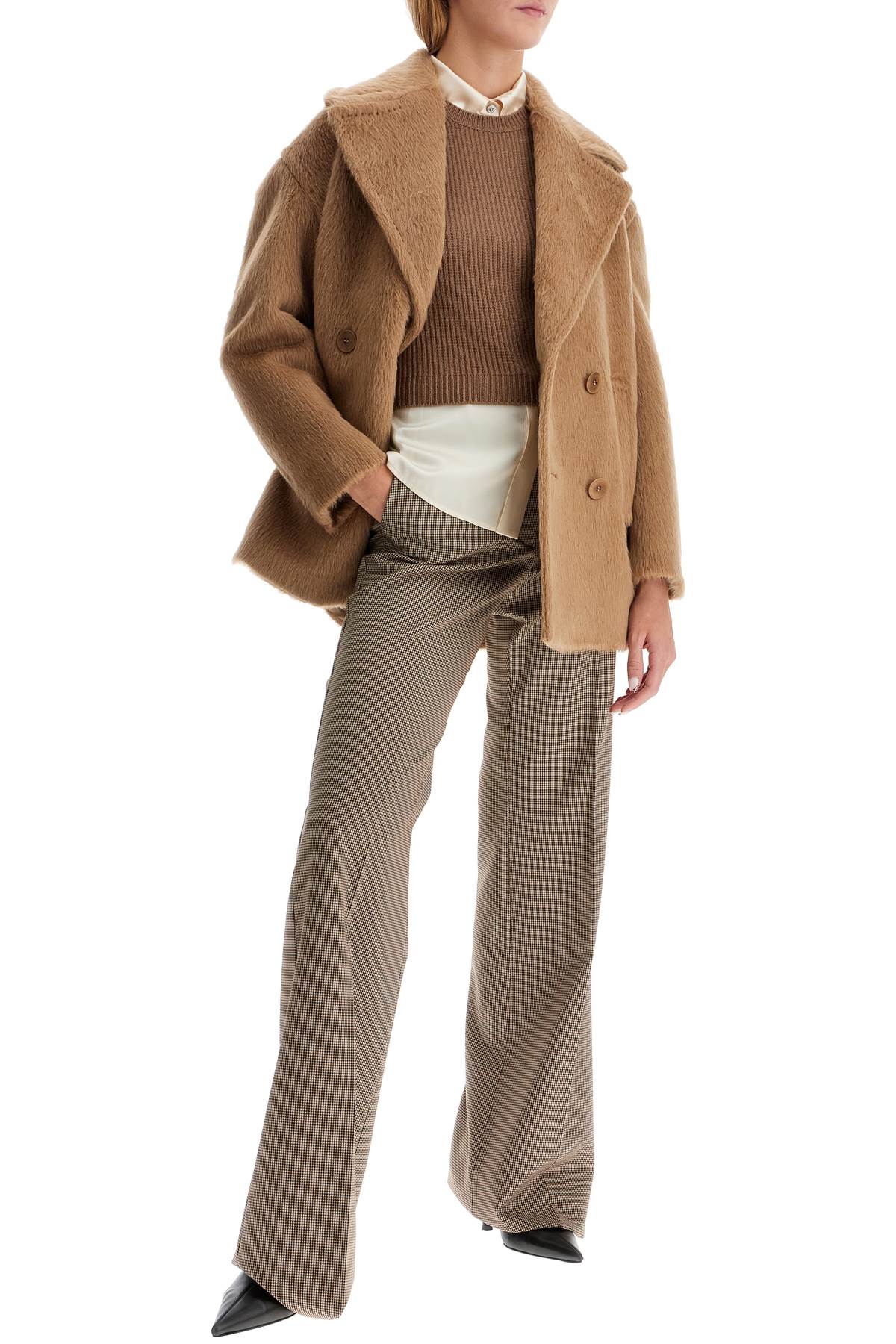 Shop Max Mara 'slam' Wool And Alpaca Blend In Beige