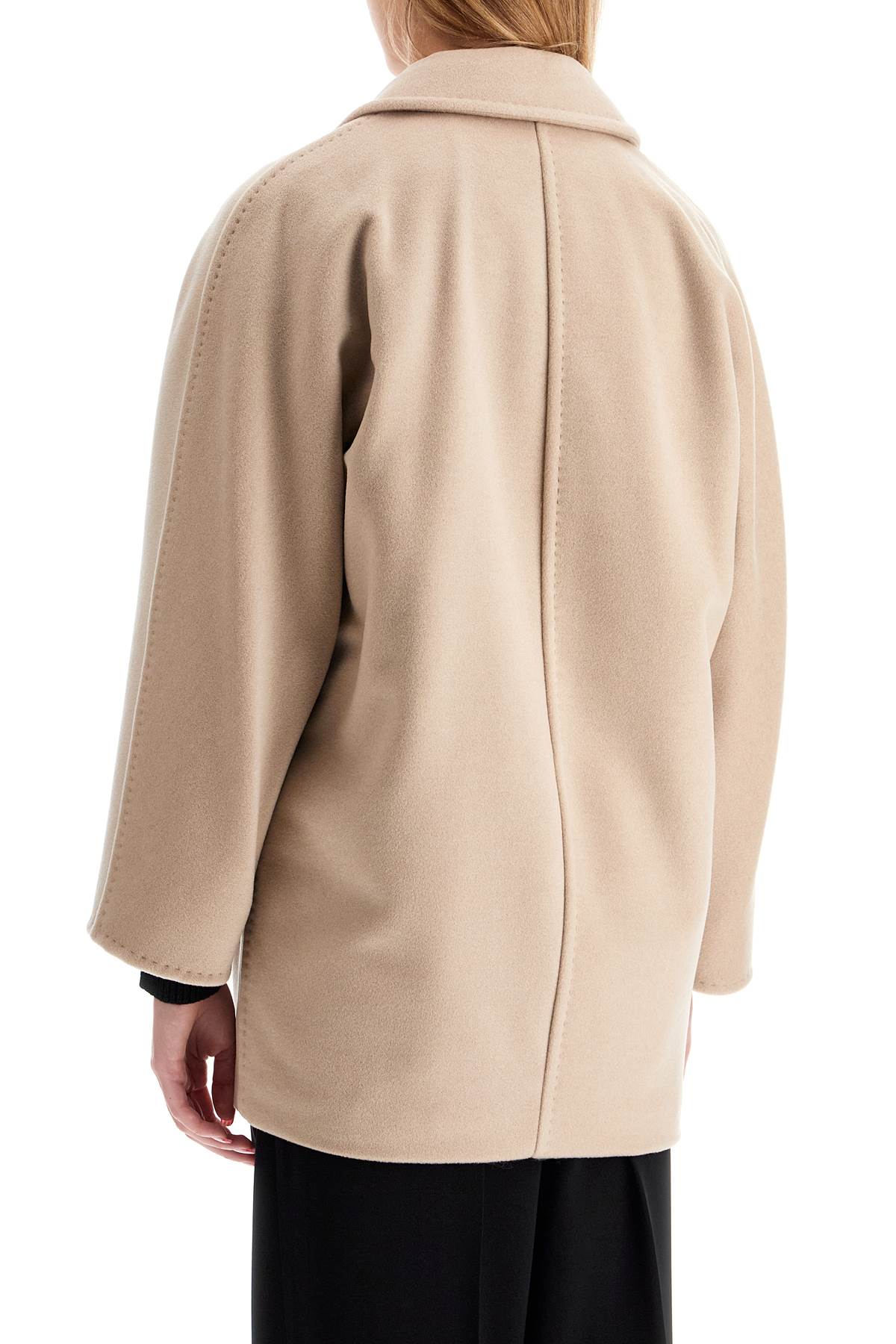 Shop Max Mara Short Icon Coat 101801 Puzzle In Neutro