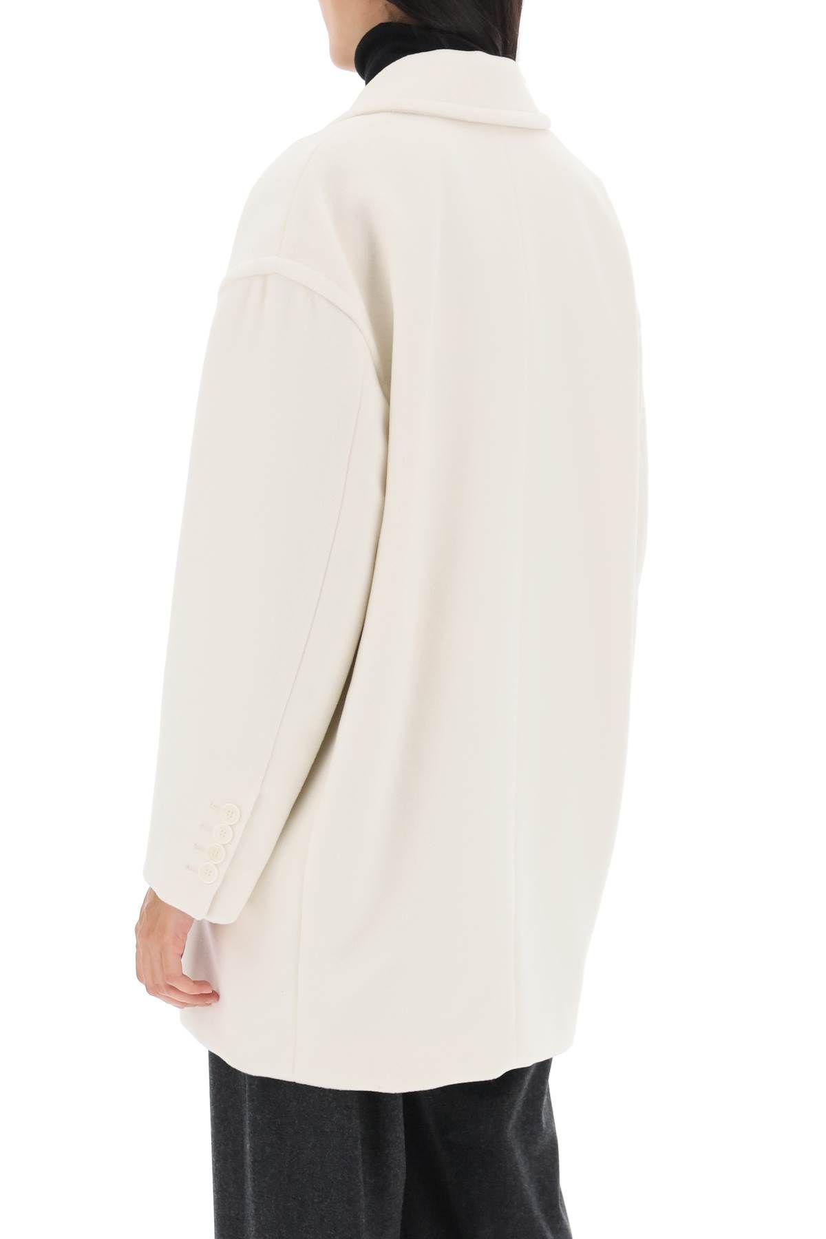 Shop Max Mara Meana Double-breasted Peacoat In White