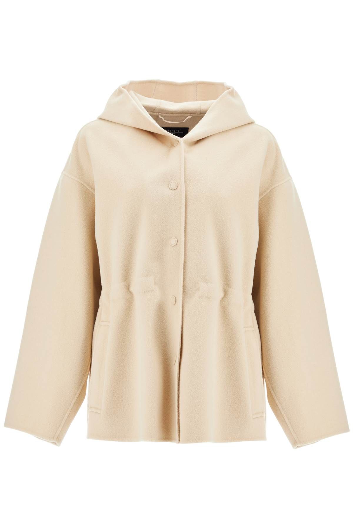 Shop Weekend Max Mara Short Coat With Hood January In Neutro