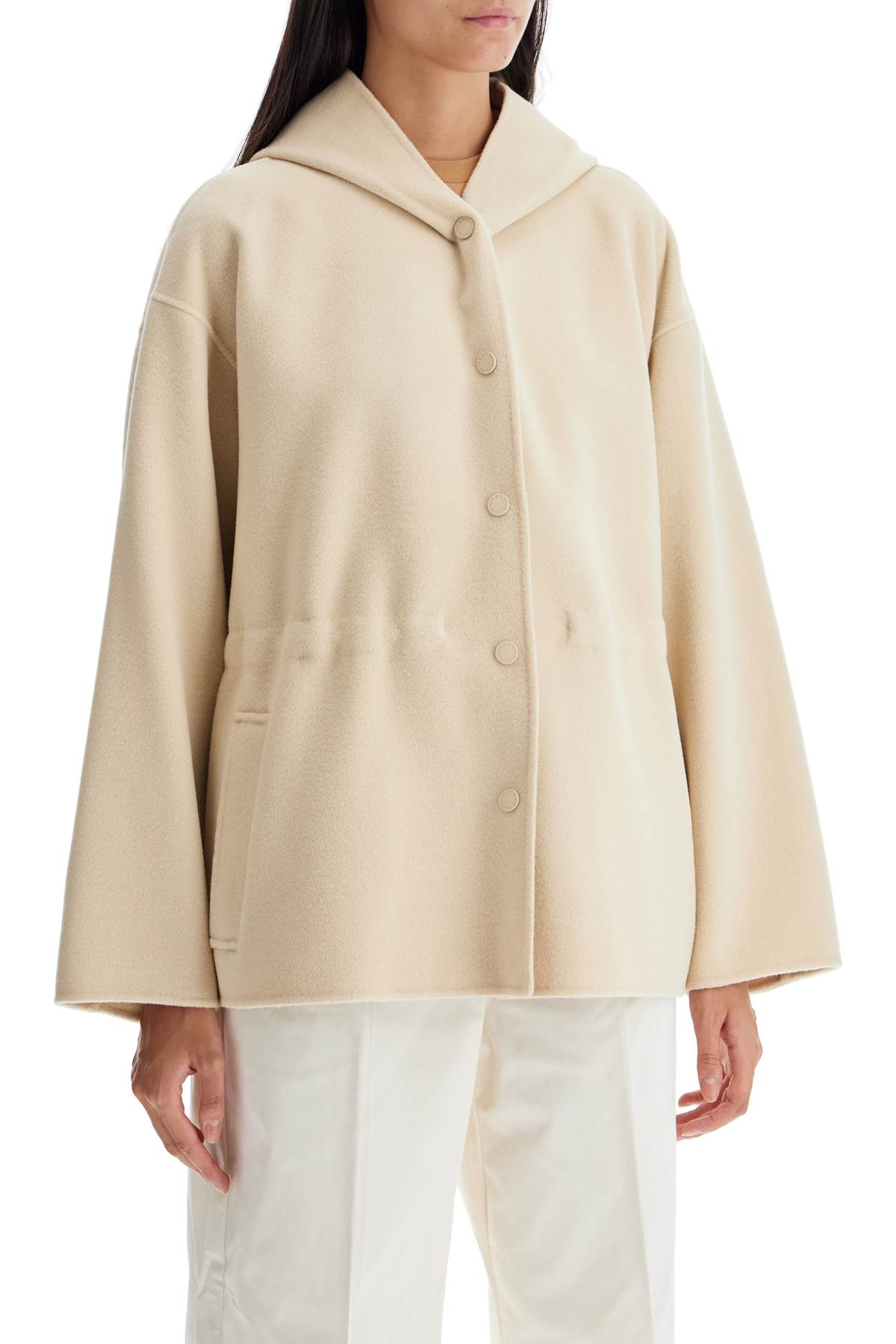 Shop Weekend Max Mara Short Coat With Hood January In Neutro