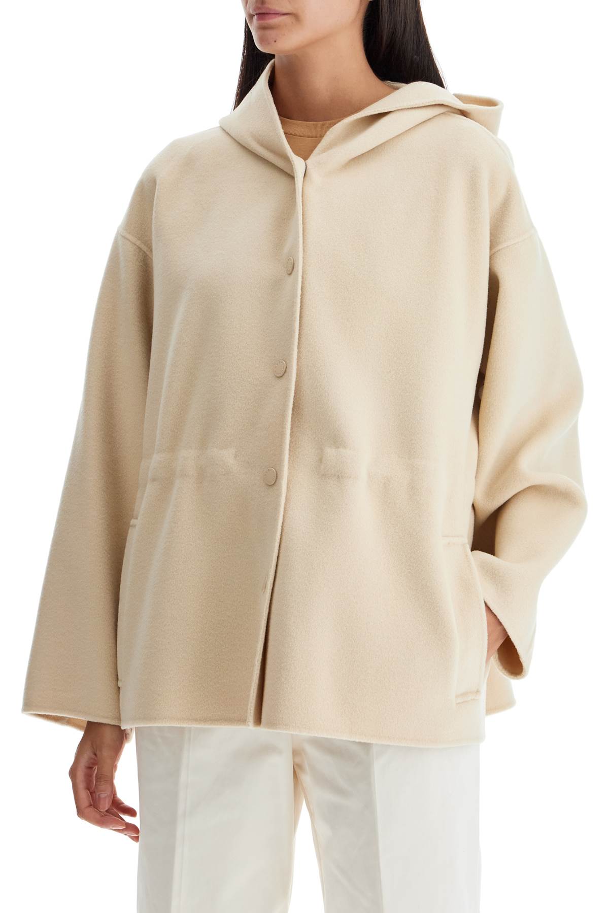 Shop Weekend Max Mara Short Coat With Hood January In Neutro