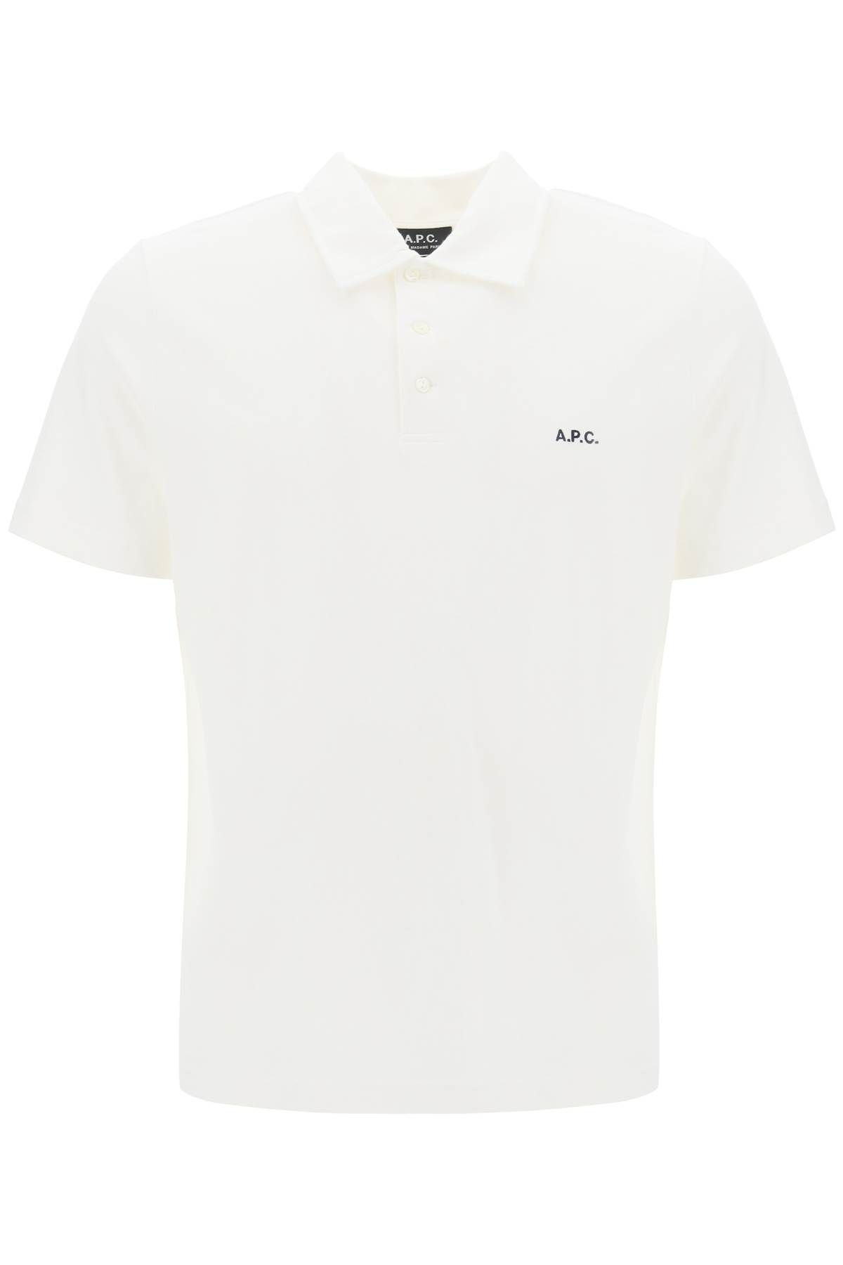 Shop Apc Austin Polo Shirt With Logo Embroidery In White