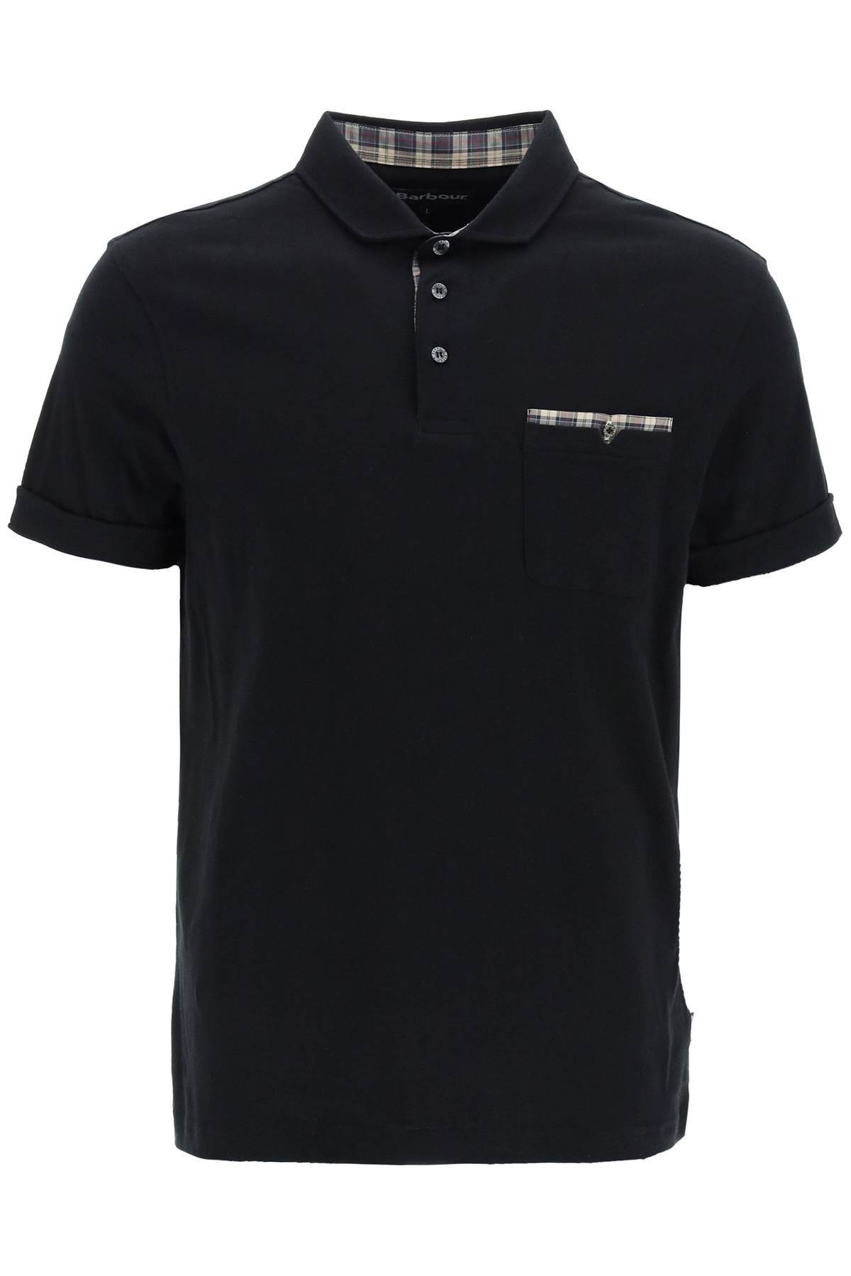 Shop Barbour Corpatch Cotton Polo Shirt In Black