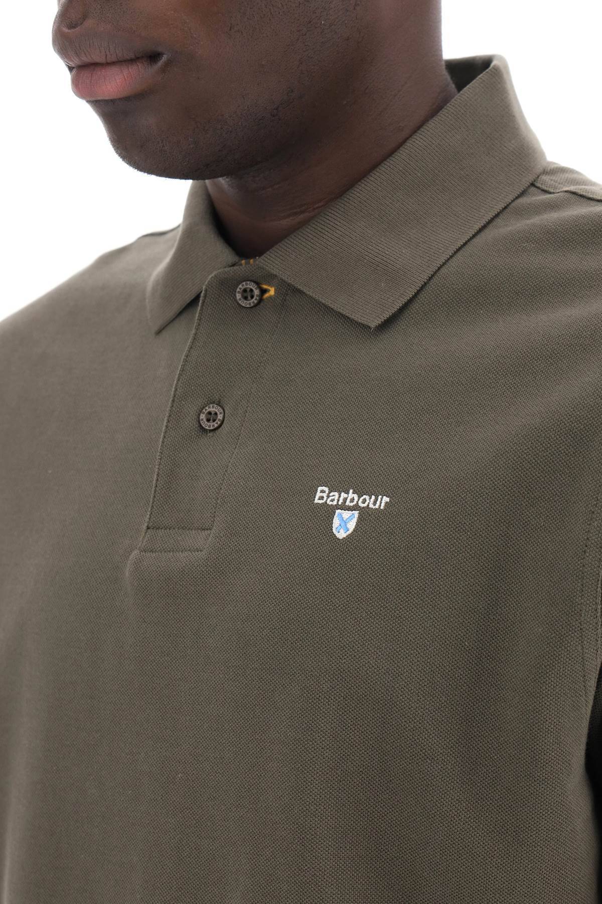 Shop Barbour Tartan-trim Polo Shirt In Blue