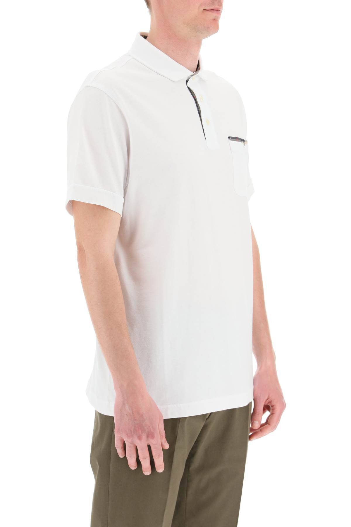Shop Barbour Corpatch Polo Shirt In White