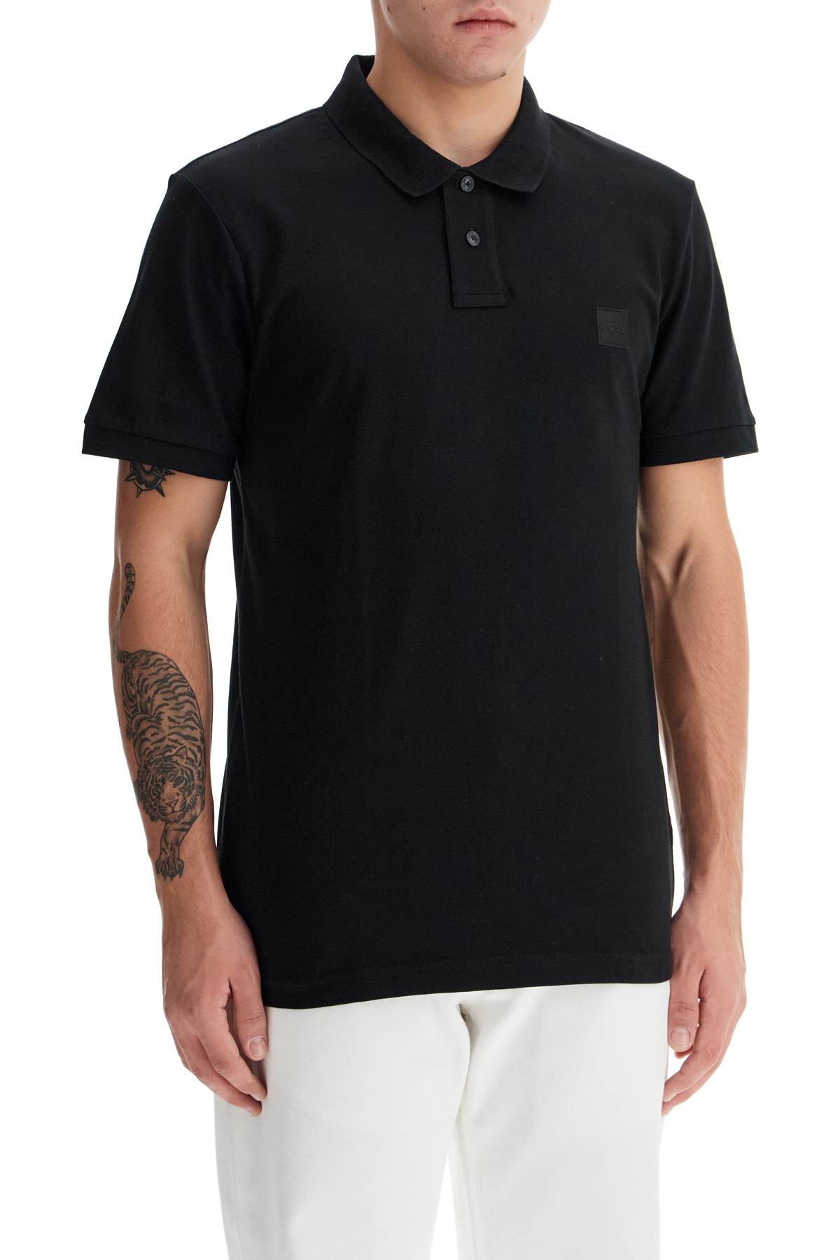 Shop Hugo Boss Slim Fit Passenger Polo Shirt In Black