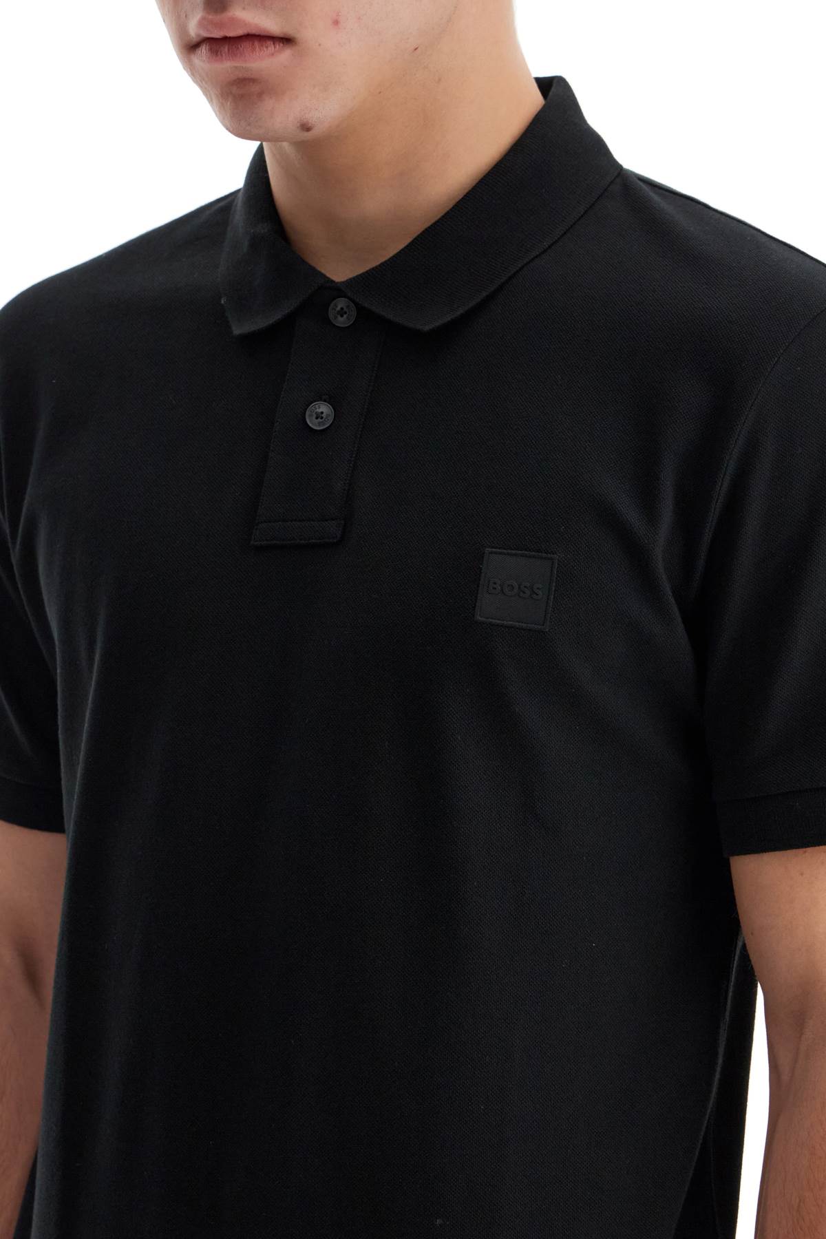 Shop Hugo Boss Slim Fit Passenger Polo Shirt In Black