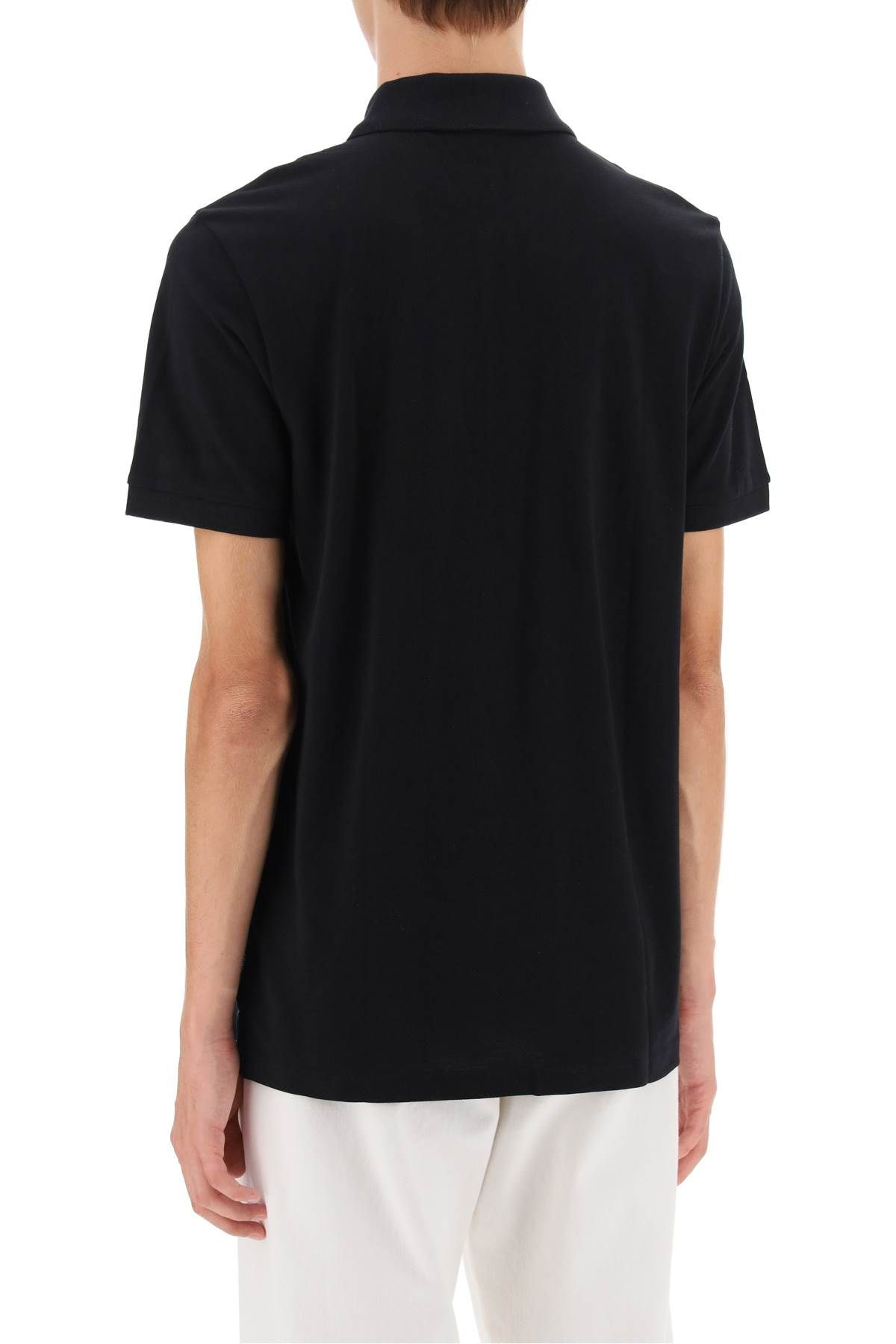 Shop Hugo Boss Organic Cotton Pallas Polo Shirt In Black