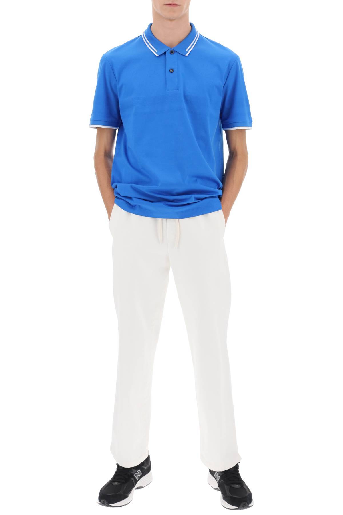 Shop Hugo Boss Phillipson Slim Fit Polo Shirt In Light Blue