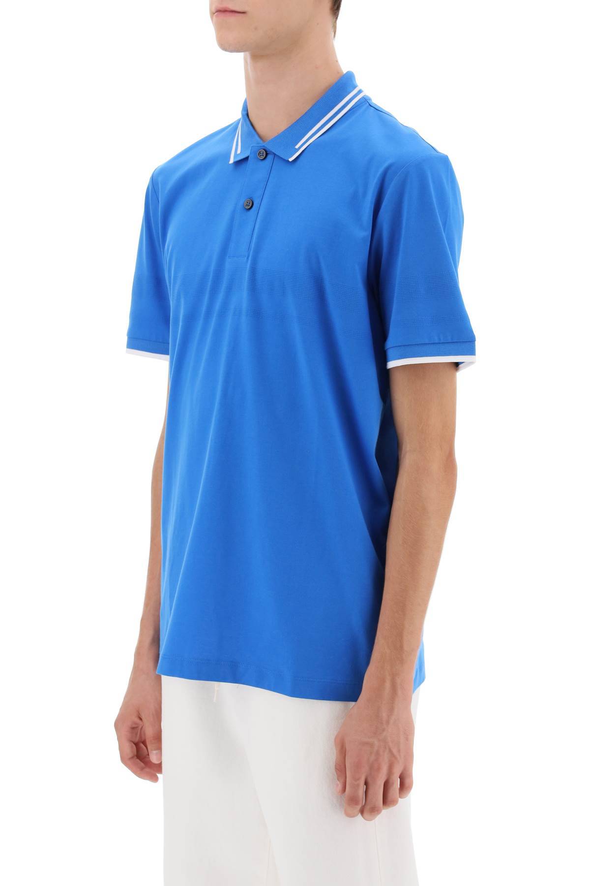 Shop Hugo Boss Phillipson Slim Fit Polo Shirt In Light Blue