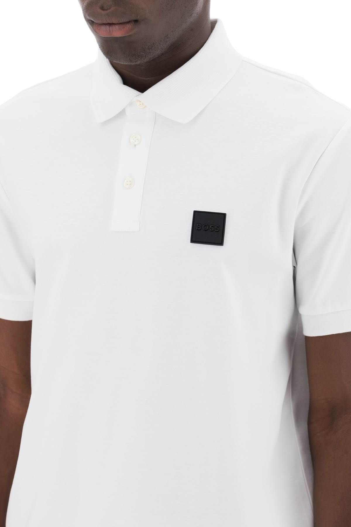 Shop Hugo Boss Mercerized Cotton Polo Shirt In White