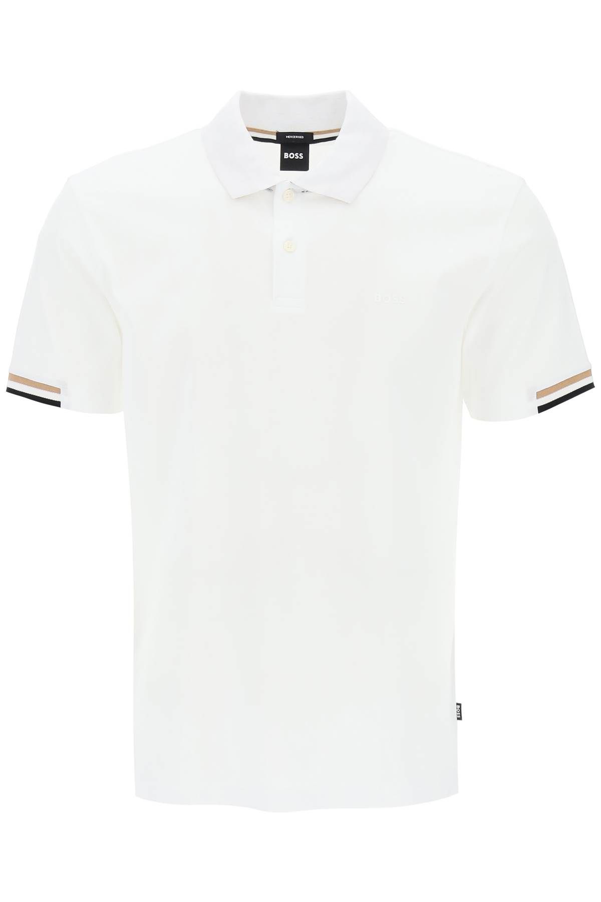 HUGO BOSS PARLAY POLO SHIRT WITH STRIPE DETAIL 