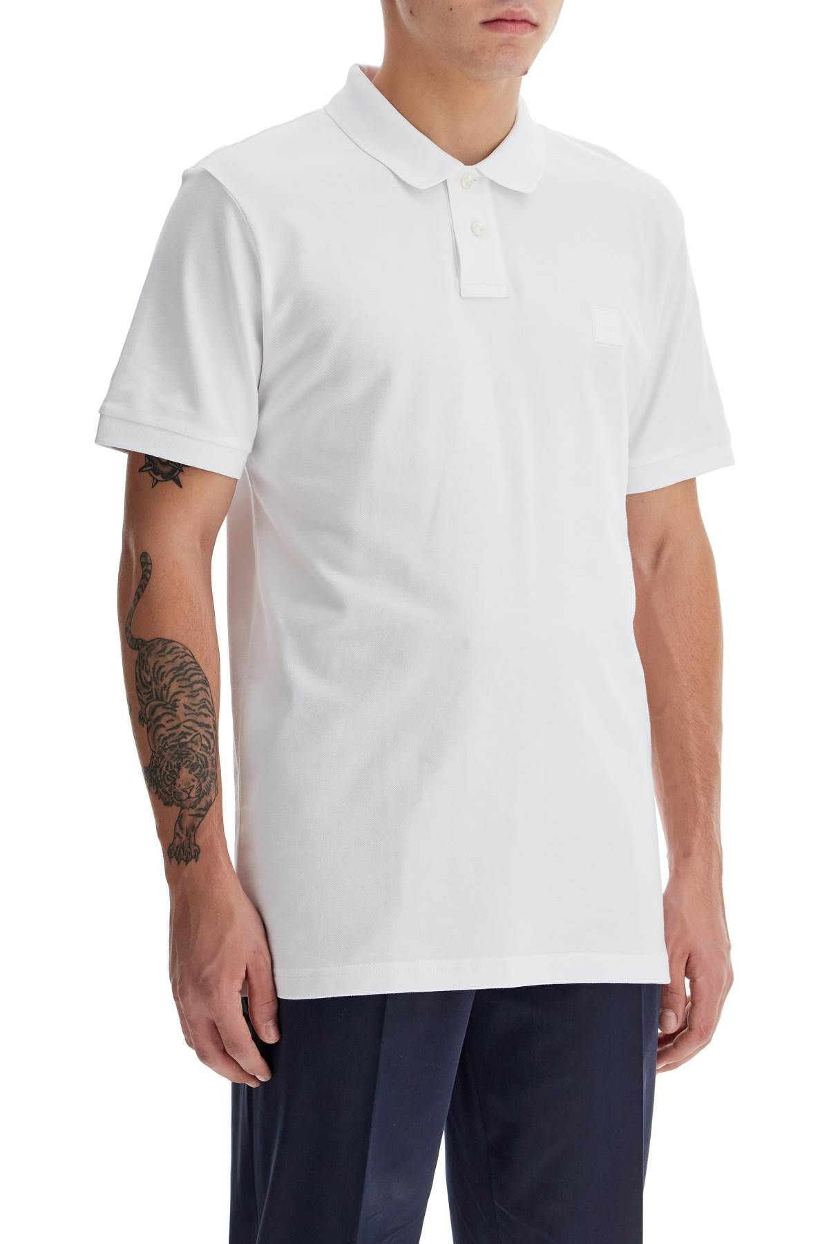 Shop Hugo Boss Slim Fit Passenger Polo Shirt In White