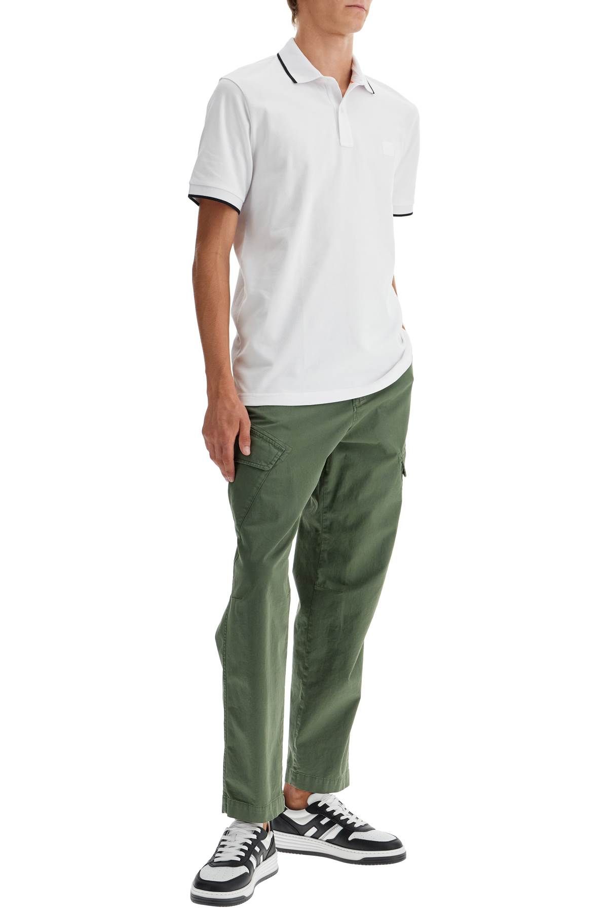 Shop Hugo Boss Slim Fit Piqué Polo Shirt With Tipped In White