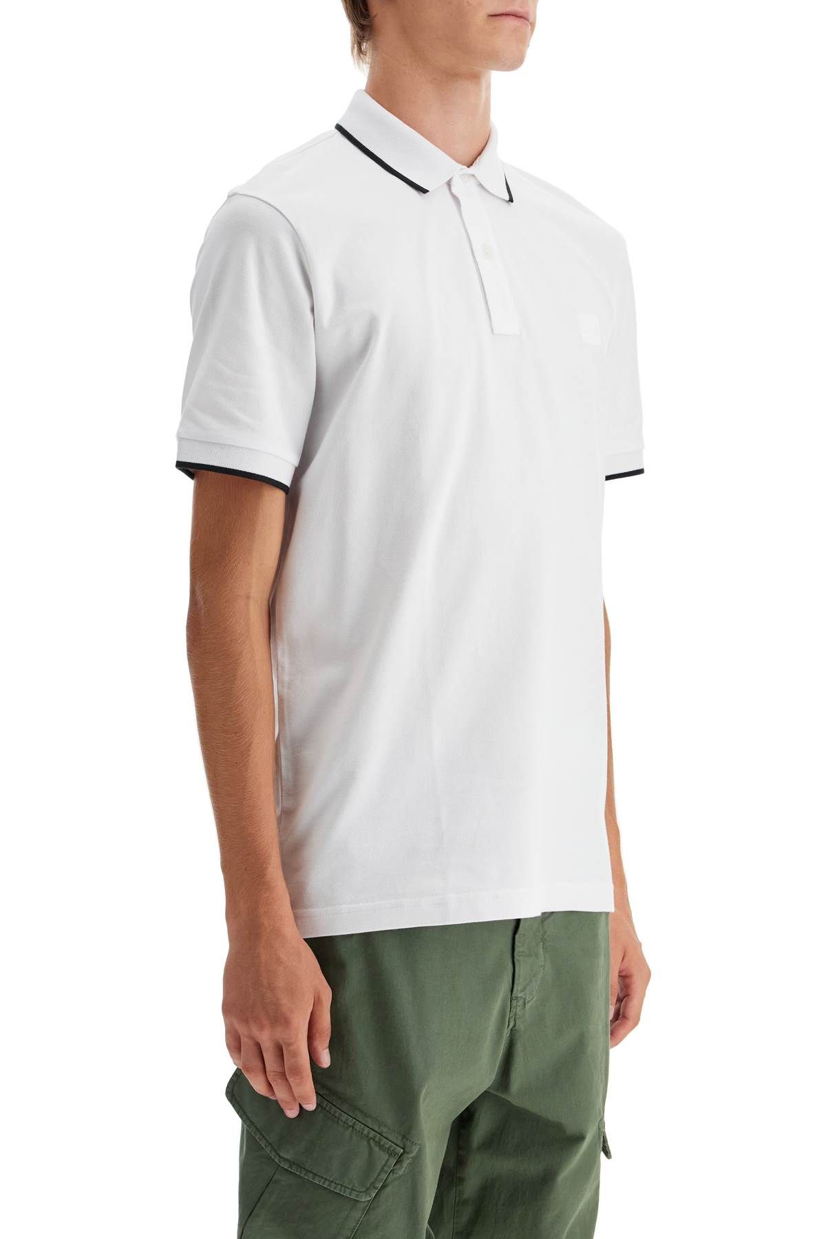 Shop Hugo Boss Slim Fit Piqué Polo Shirt With Tipped In White