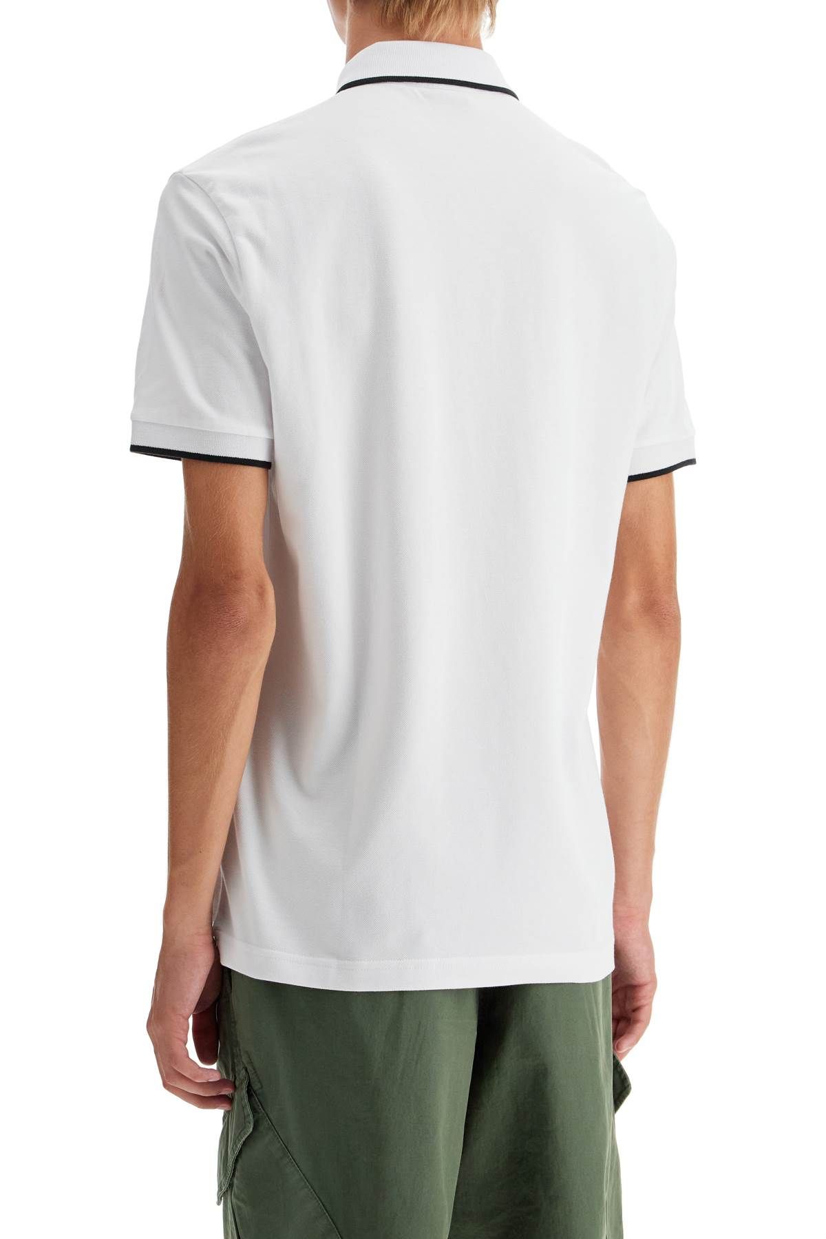 Shop Hugo Boss Slim Fit Piqué Polo Shirt With Tipped In White