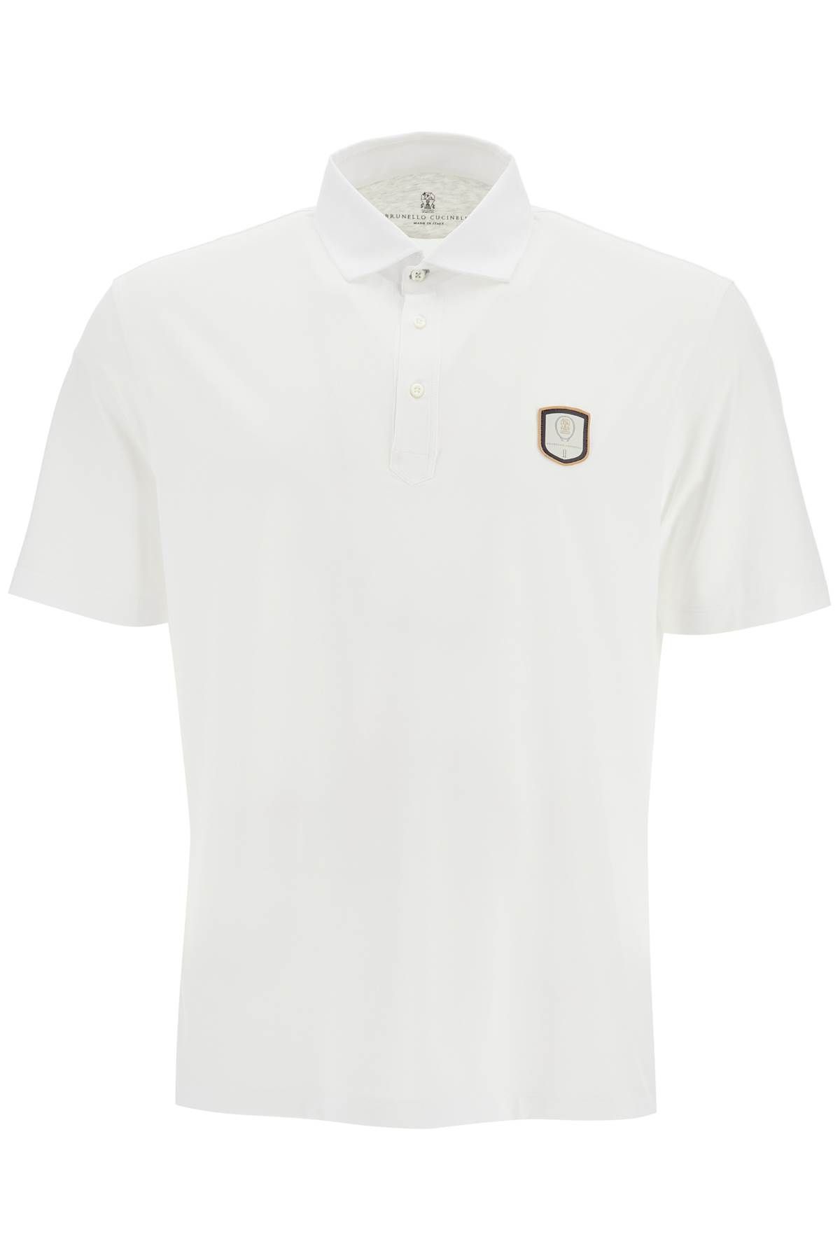 Shop Brunello Cucinelli Technical Jersey Polo Shirt In White