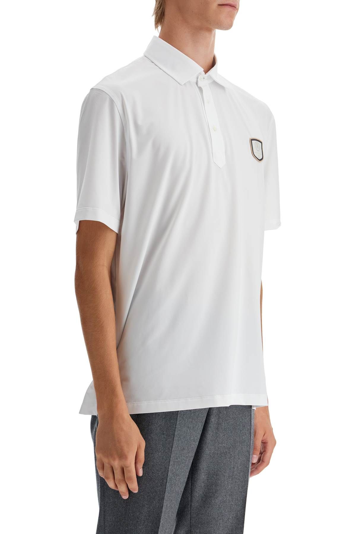 Shop Brunello Cucinelli Technical Jersey Polo Shirt In White