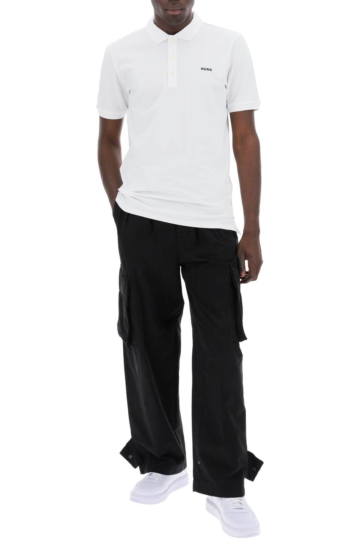 Shop Hugo Dinos Slim Fit Polo Shirt In White