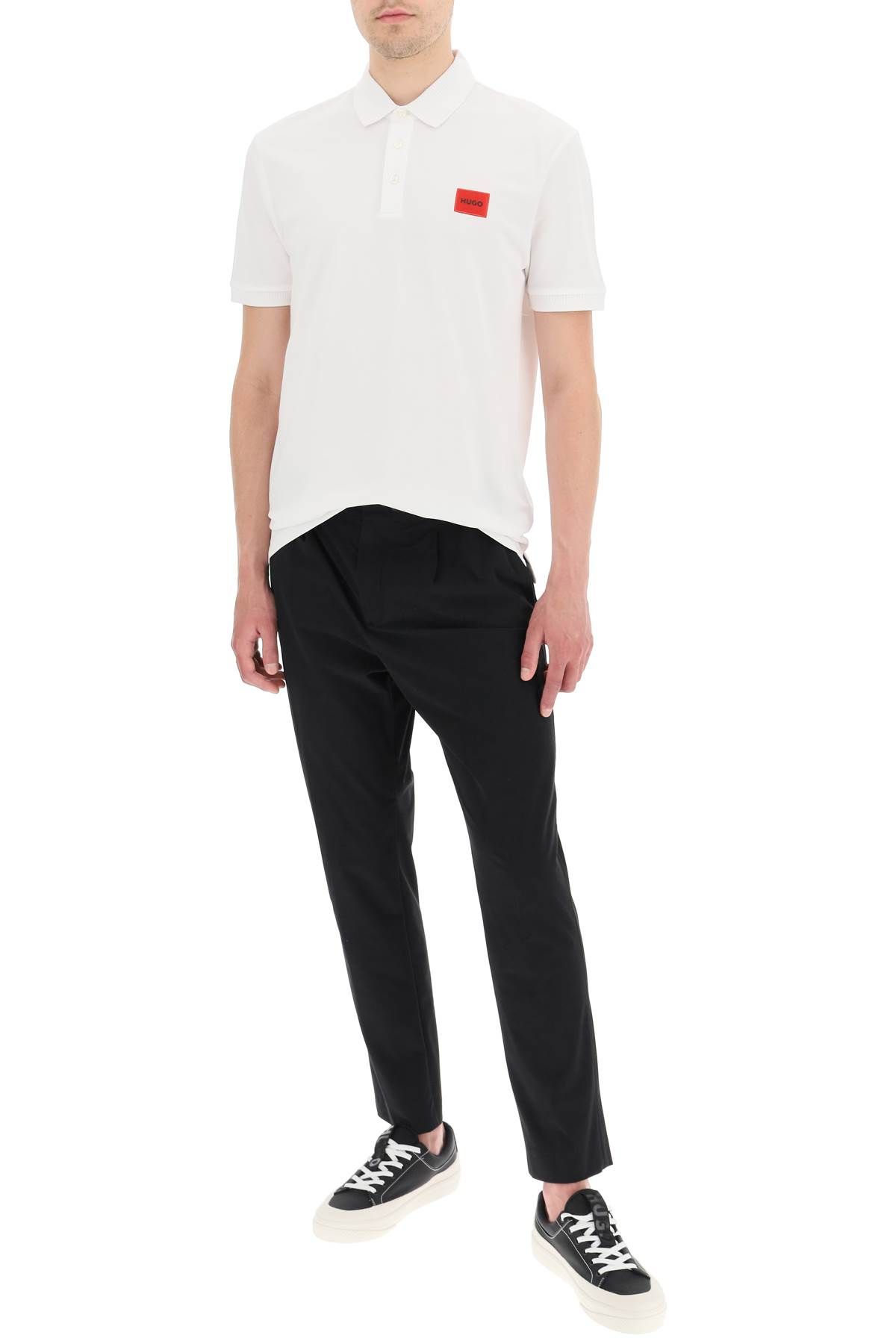 Shop Hugo Dereso Slim Fit Polo Shirt In White