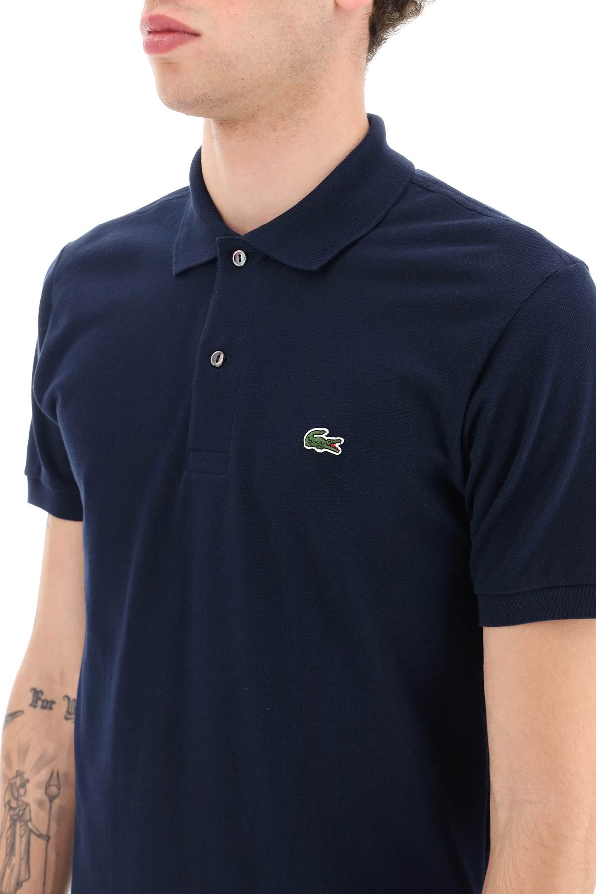 Shop Lacoste Cotton Piquet Polo In Blue