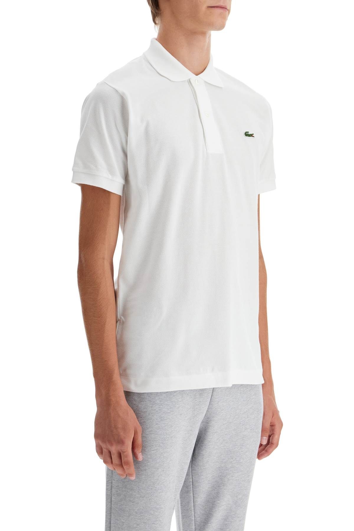 Shop Lacoste Cotton Piquet Polo In White