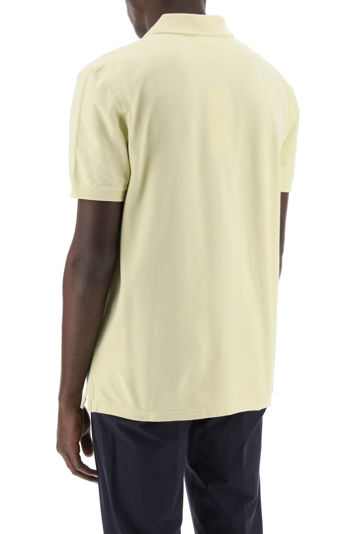 Shop Maison Kitsuné "fox Head Patch Polo Shirt" In Yellow