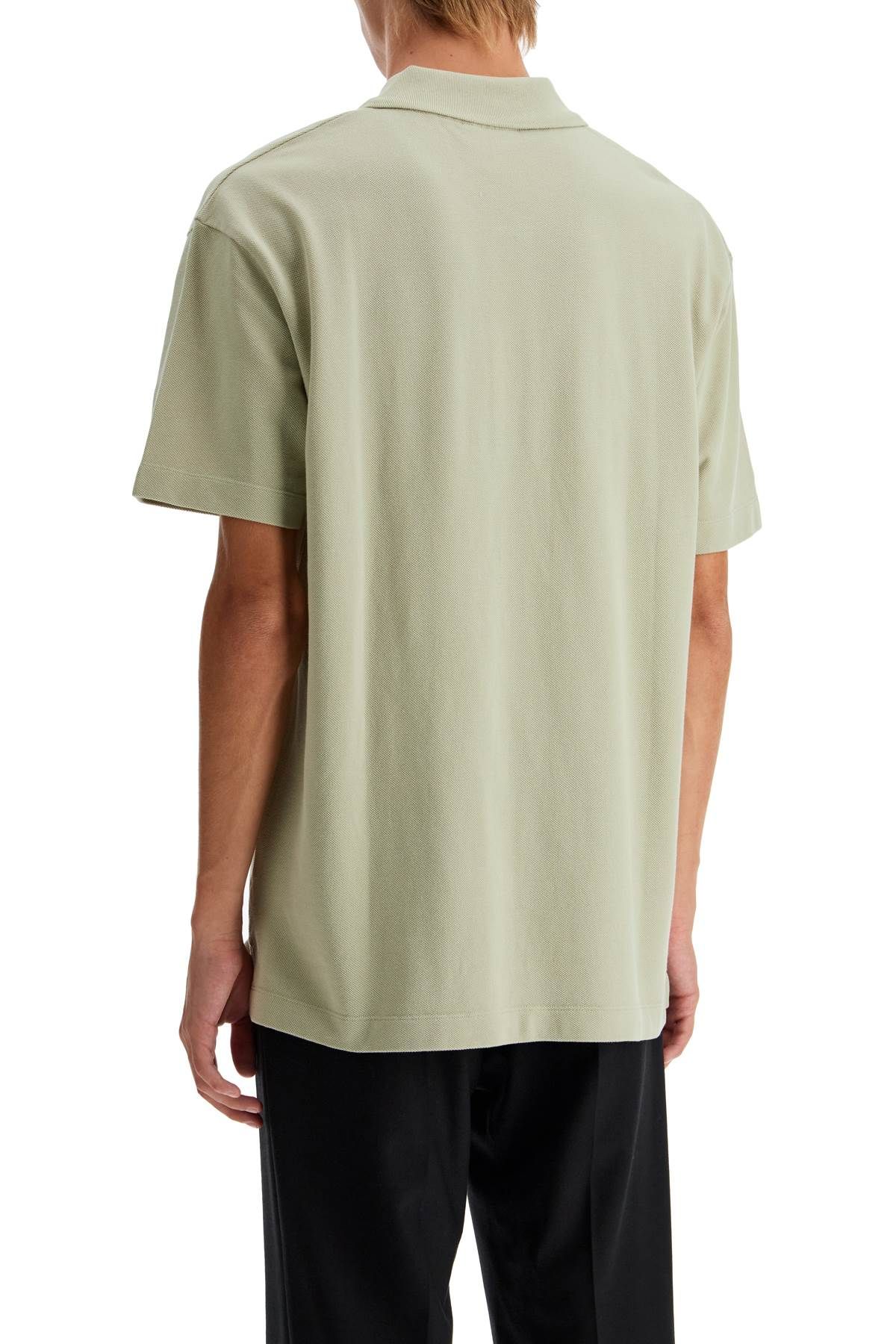 Shop Maison Kitsuné 'bold Fox Head Comfort Fit Polo Shirt In Khaki