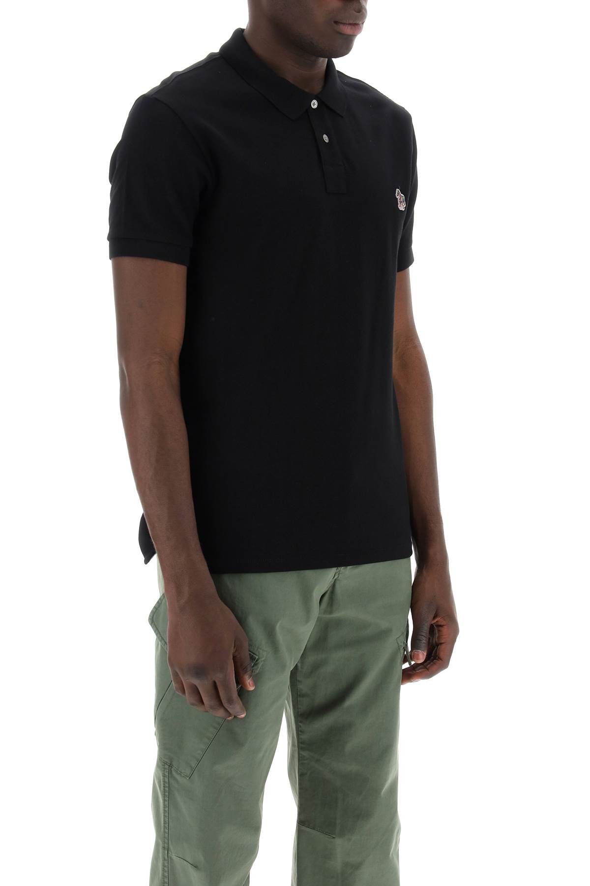 Shop Ps By Paul Smith Slim Fit Polo Shirt In Organic Cotton In Black