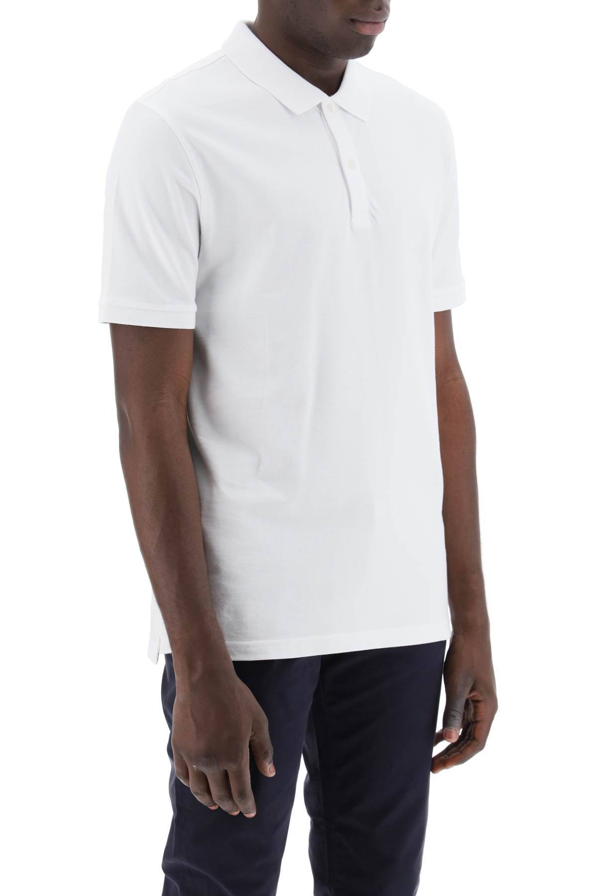 Shop Vilebrequin Regular Fit Cotton Polo Shirt In White