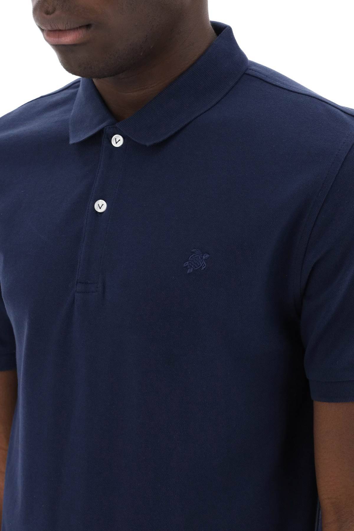 Shop Vilebrequin Regular Fit Cotton Polo Shirt In Blue