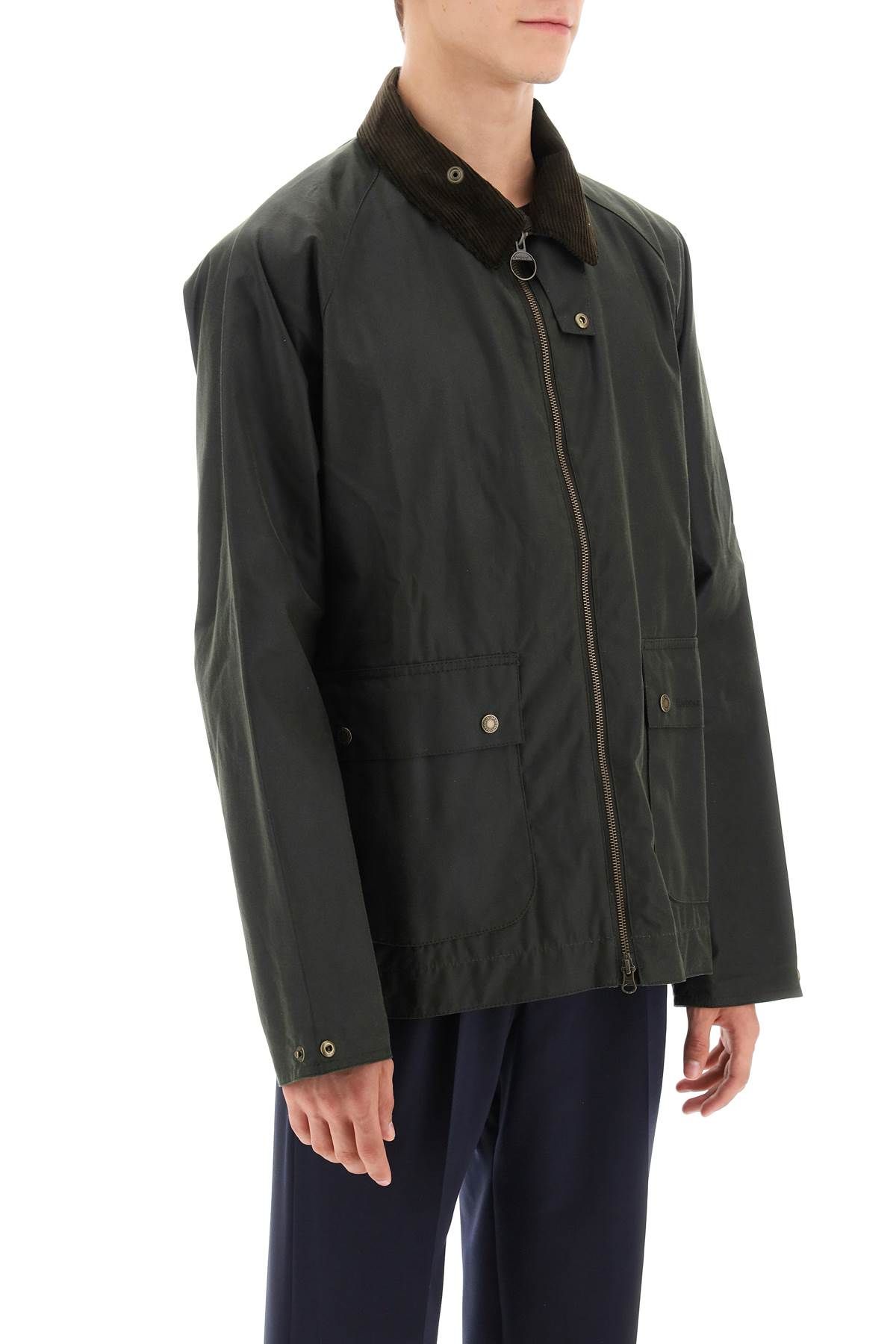 Shop Barbour Bedale Wax Jacket In Green