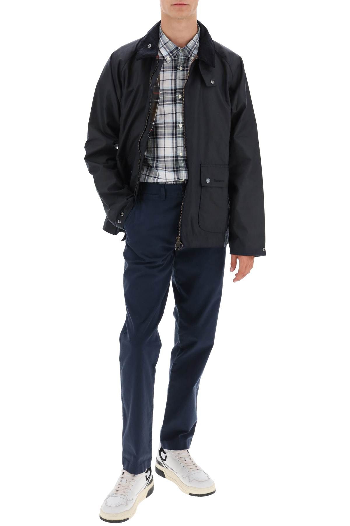 Shop Barbour Bedale Wax Jacket In Blue