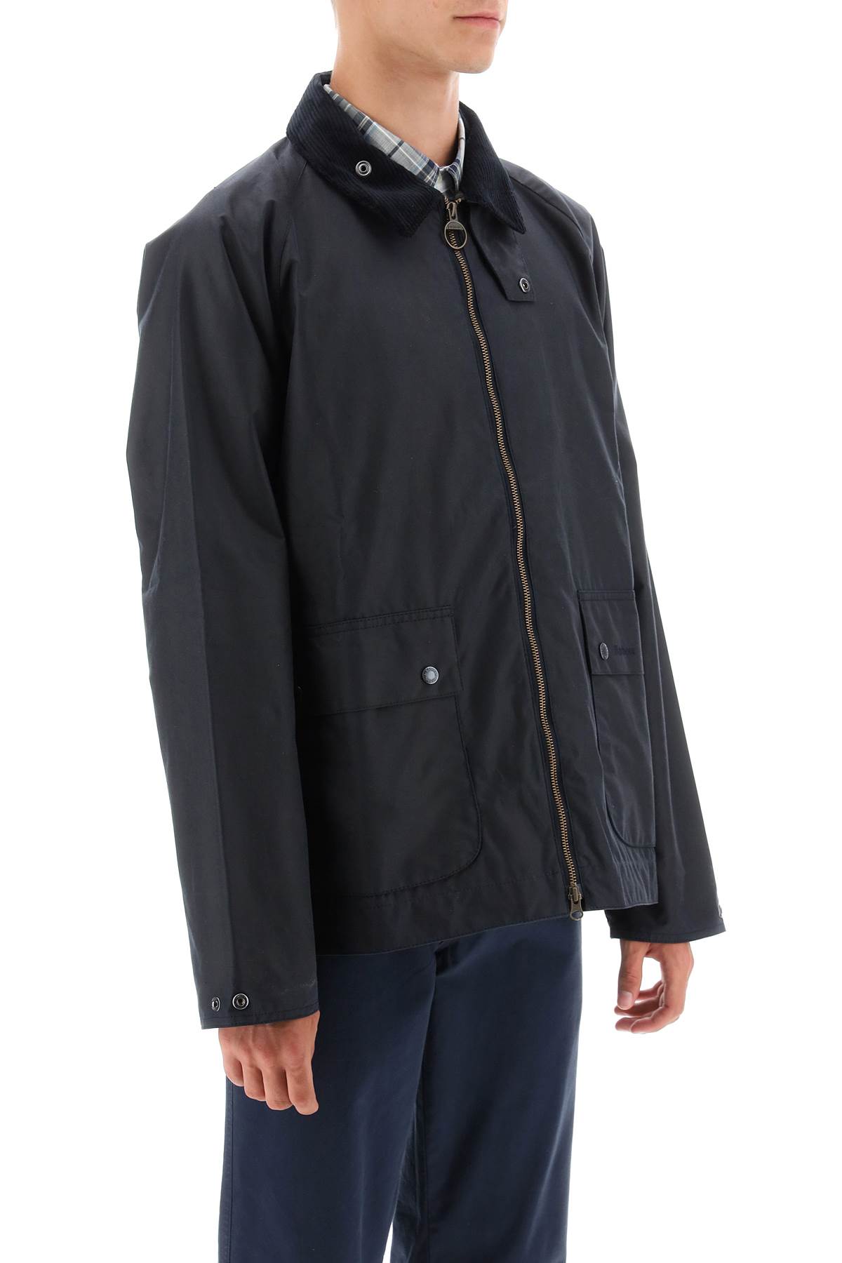 Shop Barbour Bedale Wax Jacket In Blue