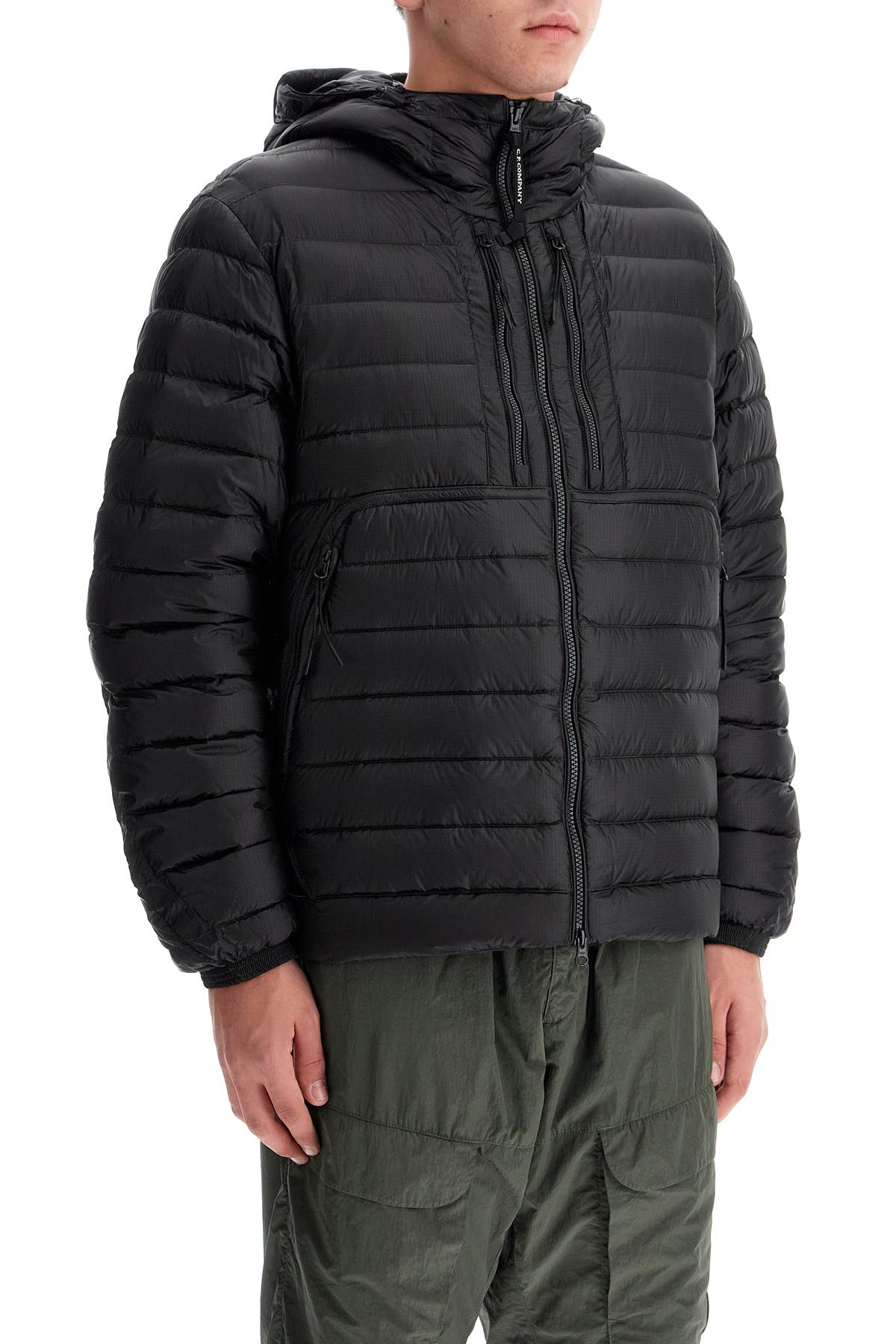 Shop C.p. Company Lightweight Goggle Down Jacket In D In Black