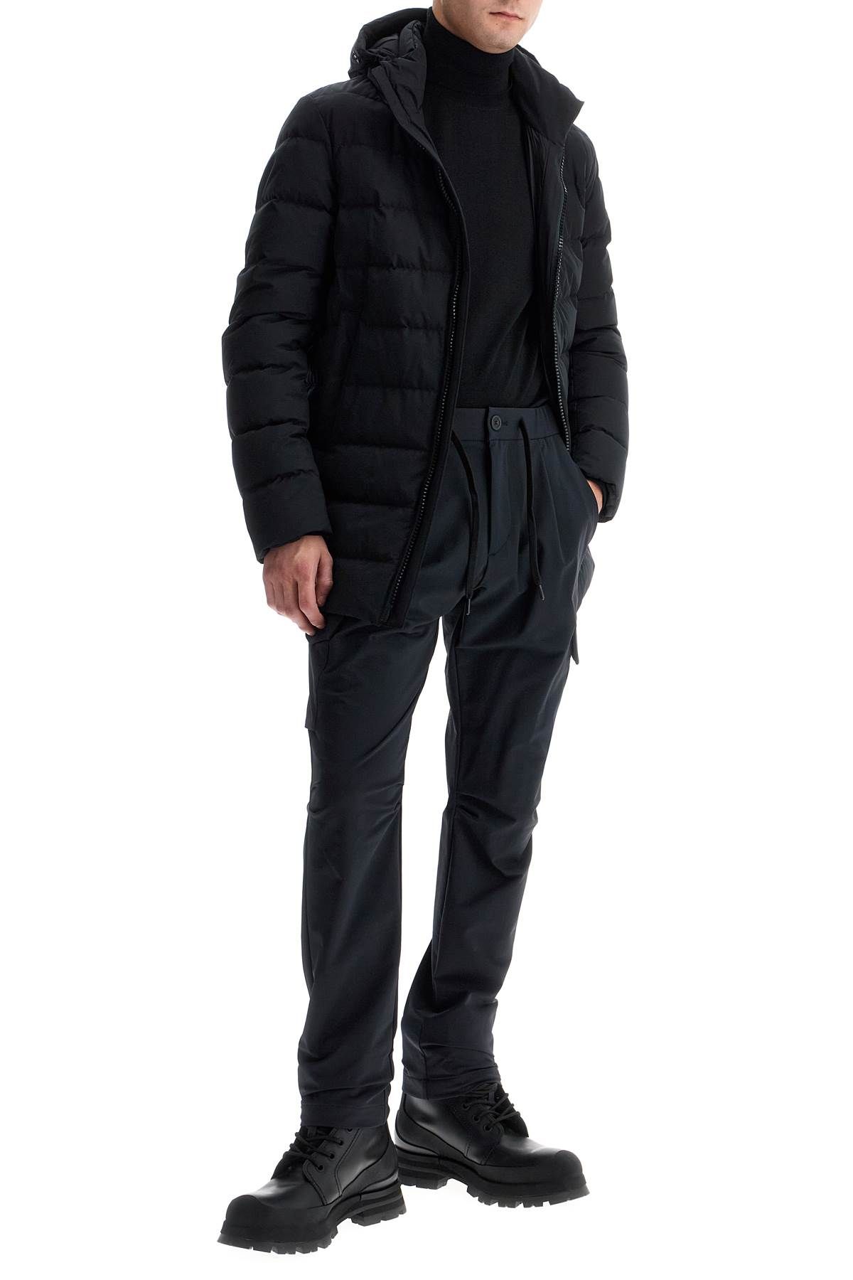 Shop Herno Laminar Laminar Down Jacket In Gore-tex Infinium Windstopper In Black